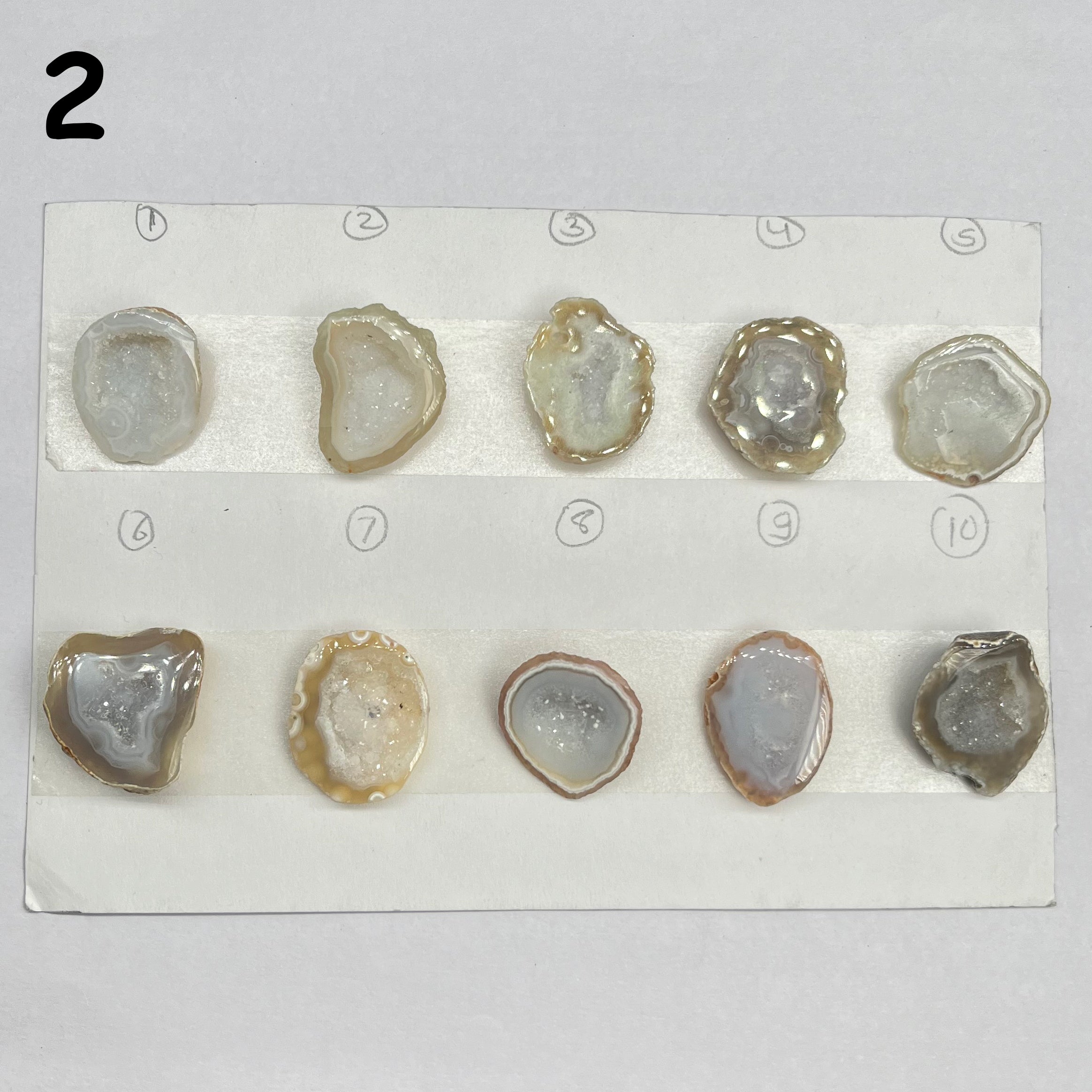 Geode Pendant stone by Selection 25 - 35MM gray