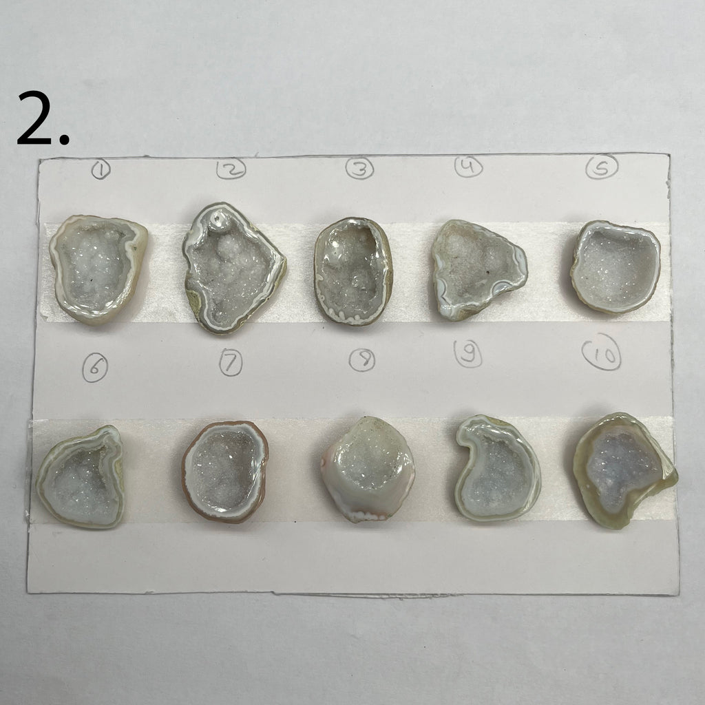Geode Pendant stone by Selection 25 - 35MM White