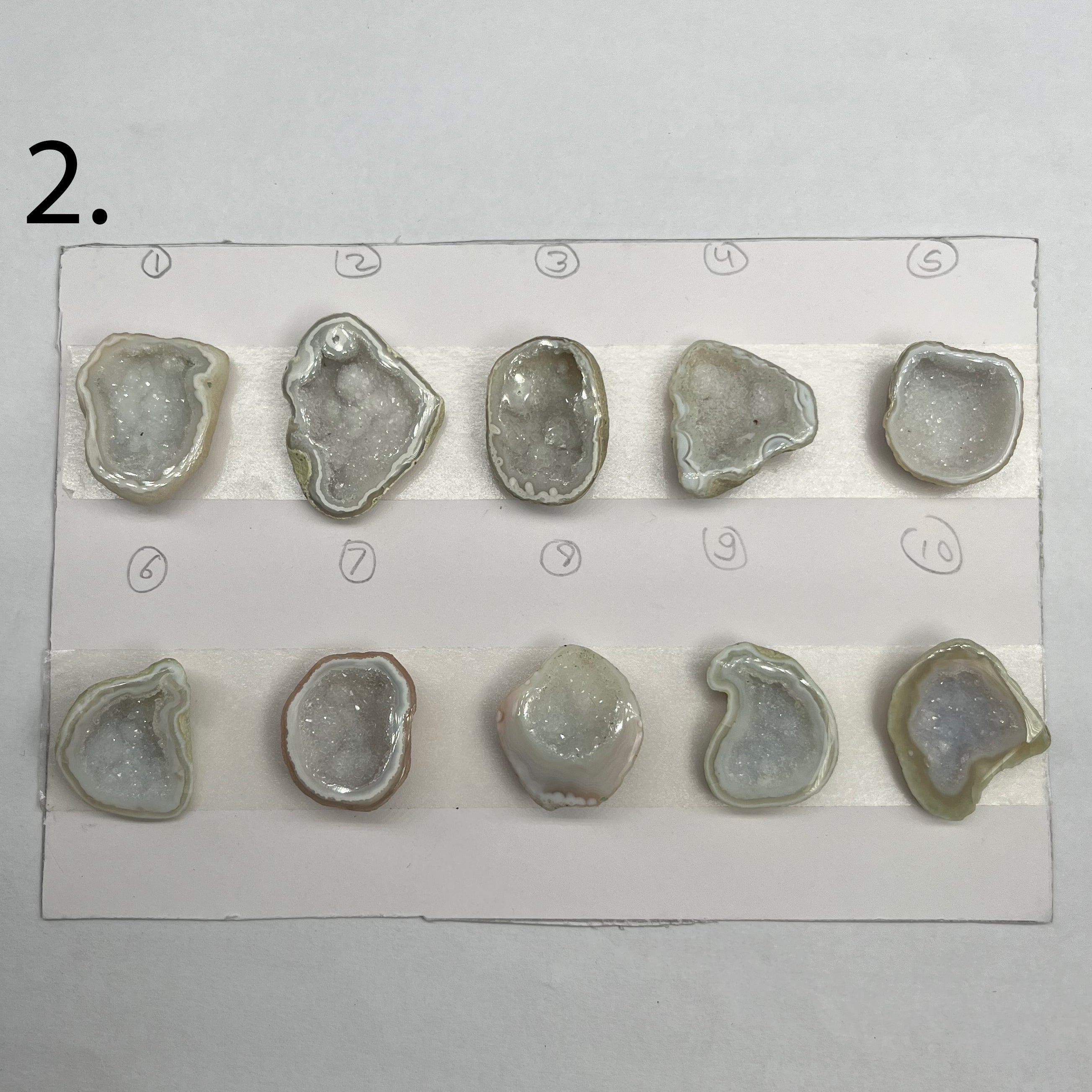 Geode Pendant stone by Selection 25 - 35MM White