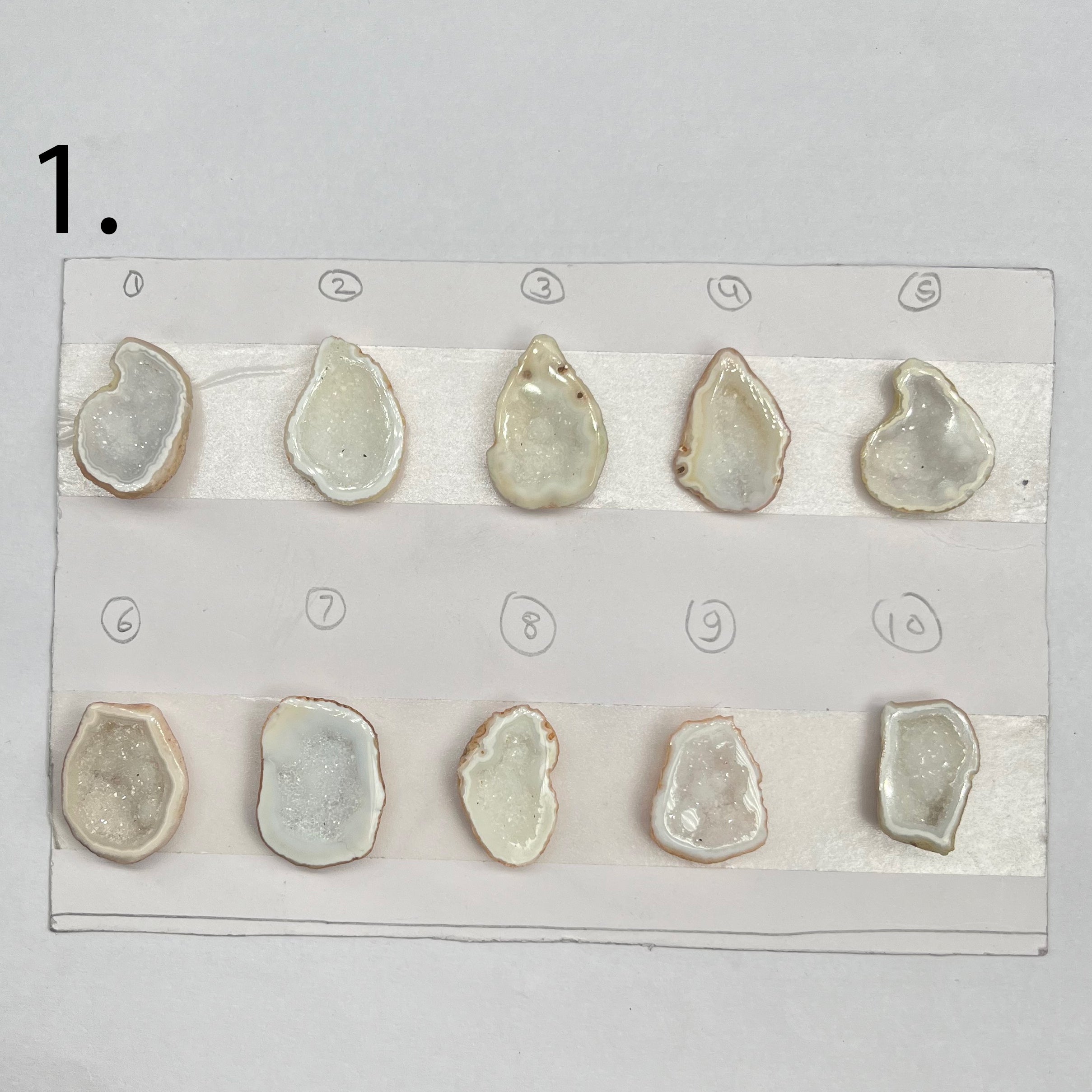 Geode Pendant stone by Selection 25 - 35MM White
