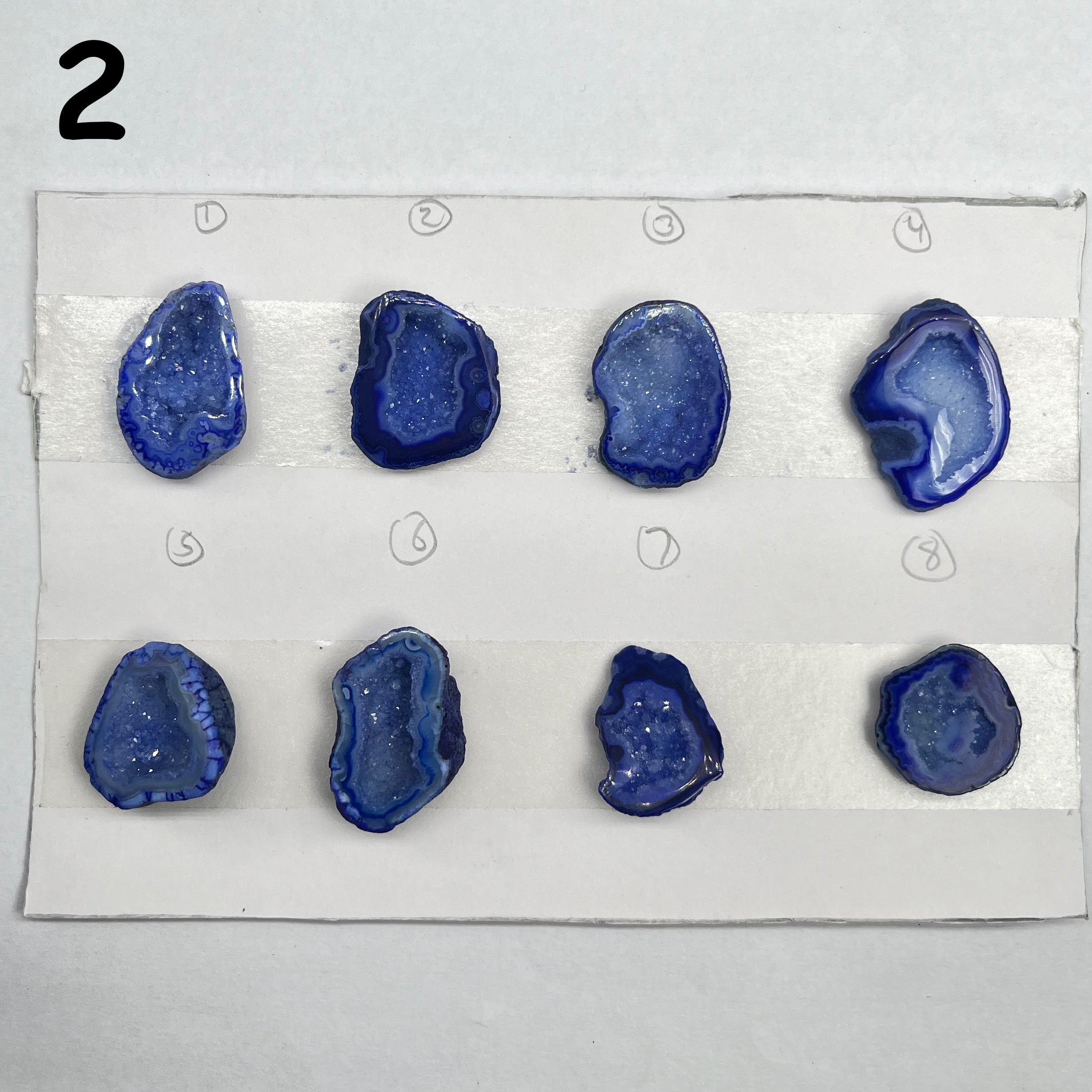 Geode Pendant stone by Selection 25 - 35MM blue
