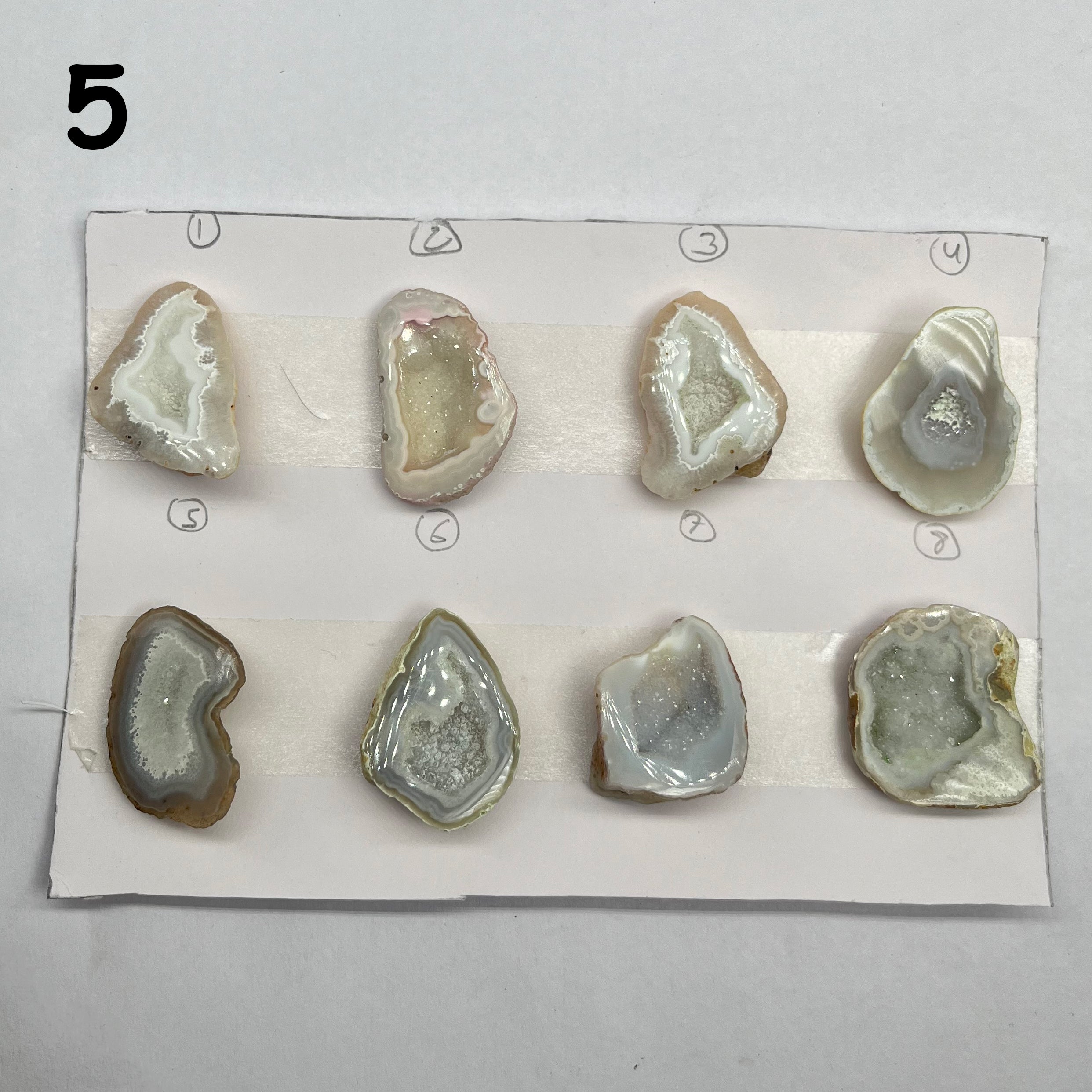 Geode Pendant stone by Selection 25 - 35MM gray