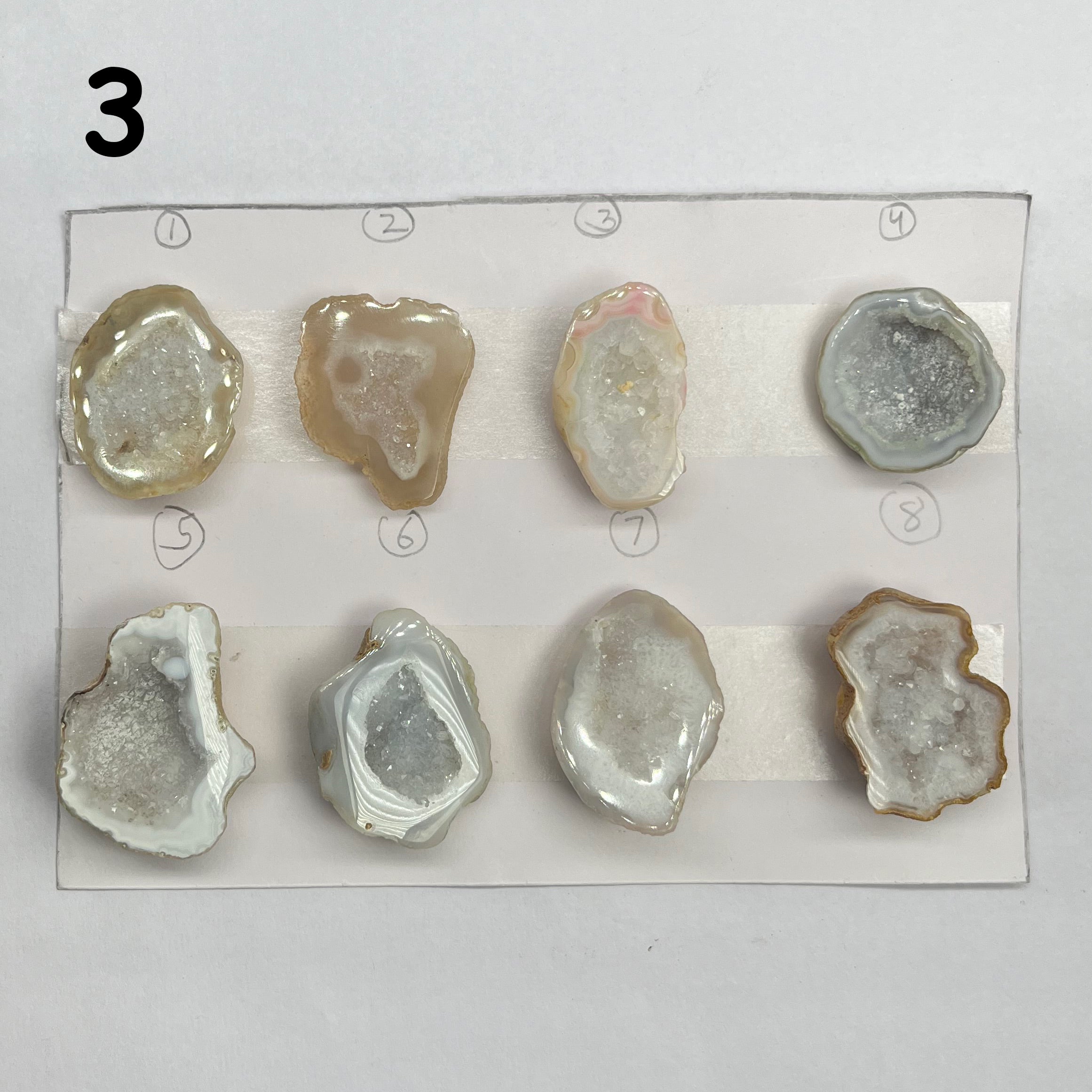 Geode Pendant stone by Selection 25 - 35MM gray