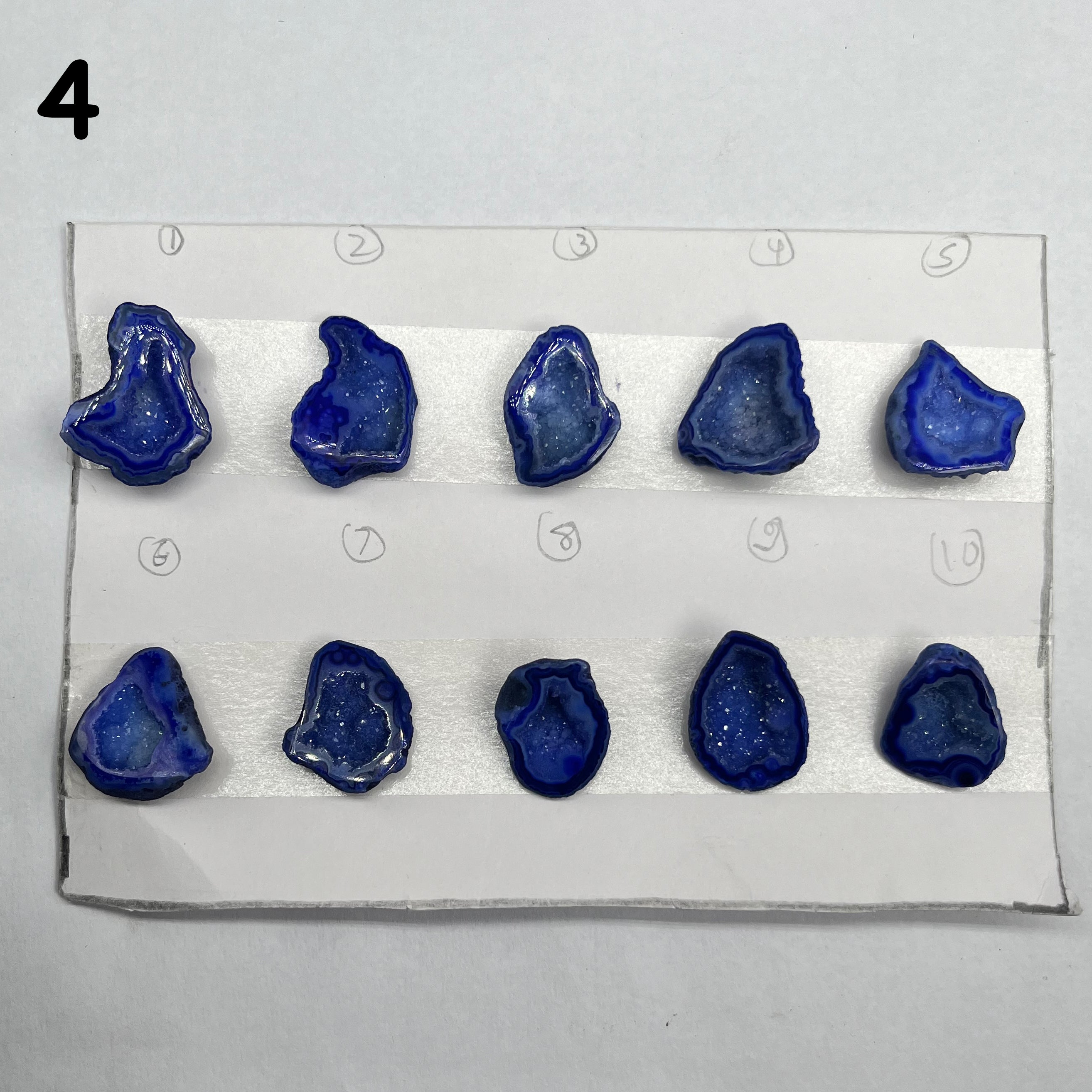 Geode Pendant stone by Selection 25 - 35MM blue