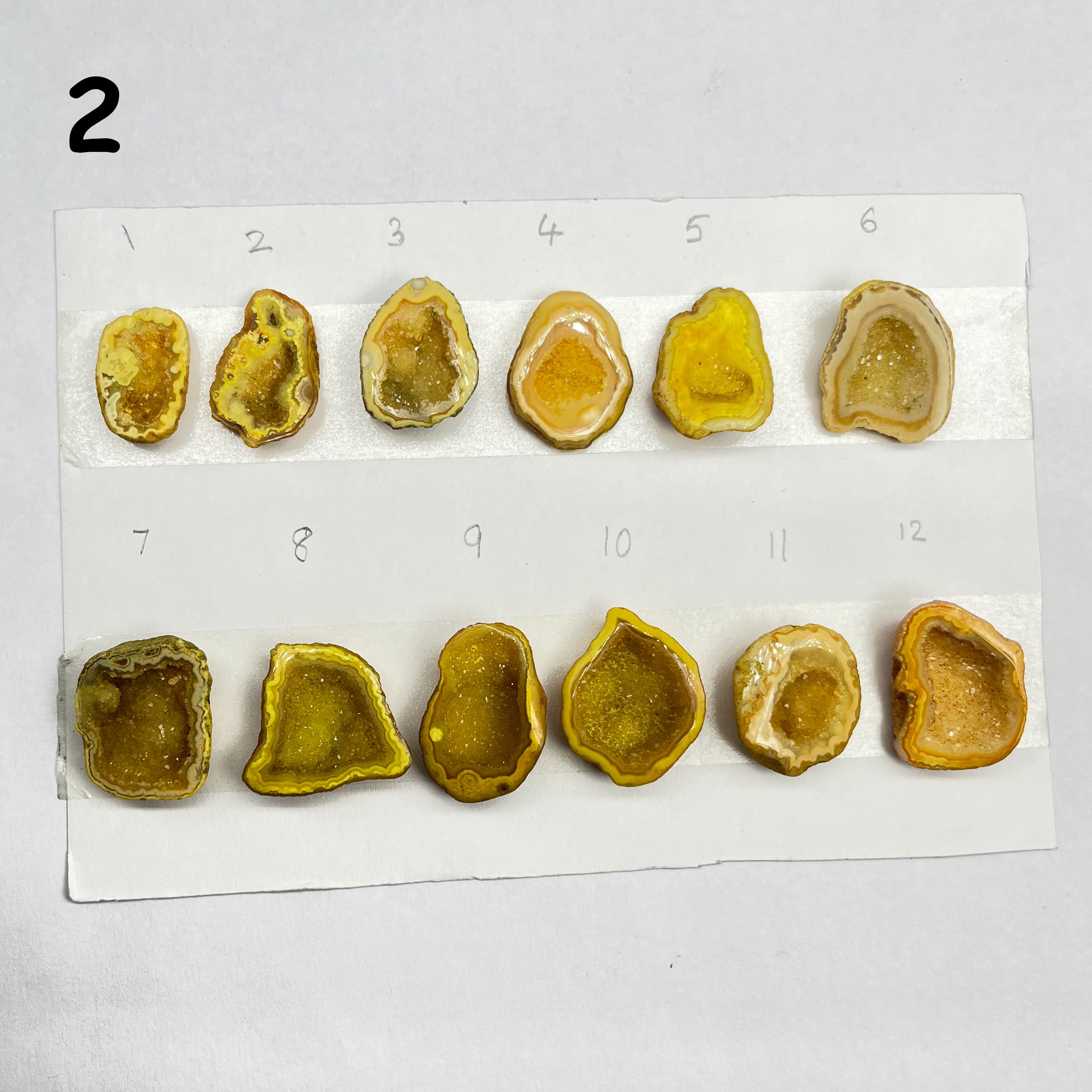 Geode Pendant stone by Selection 25 - 35MM yellow
