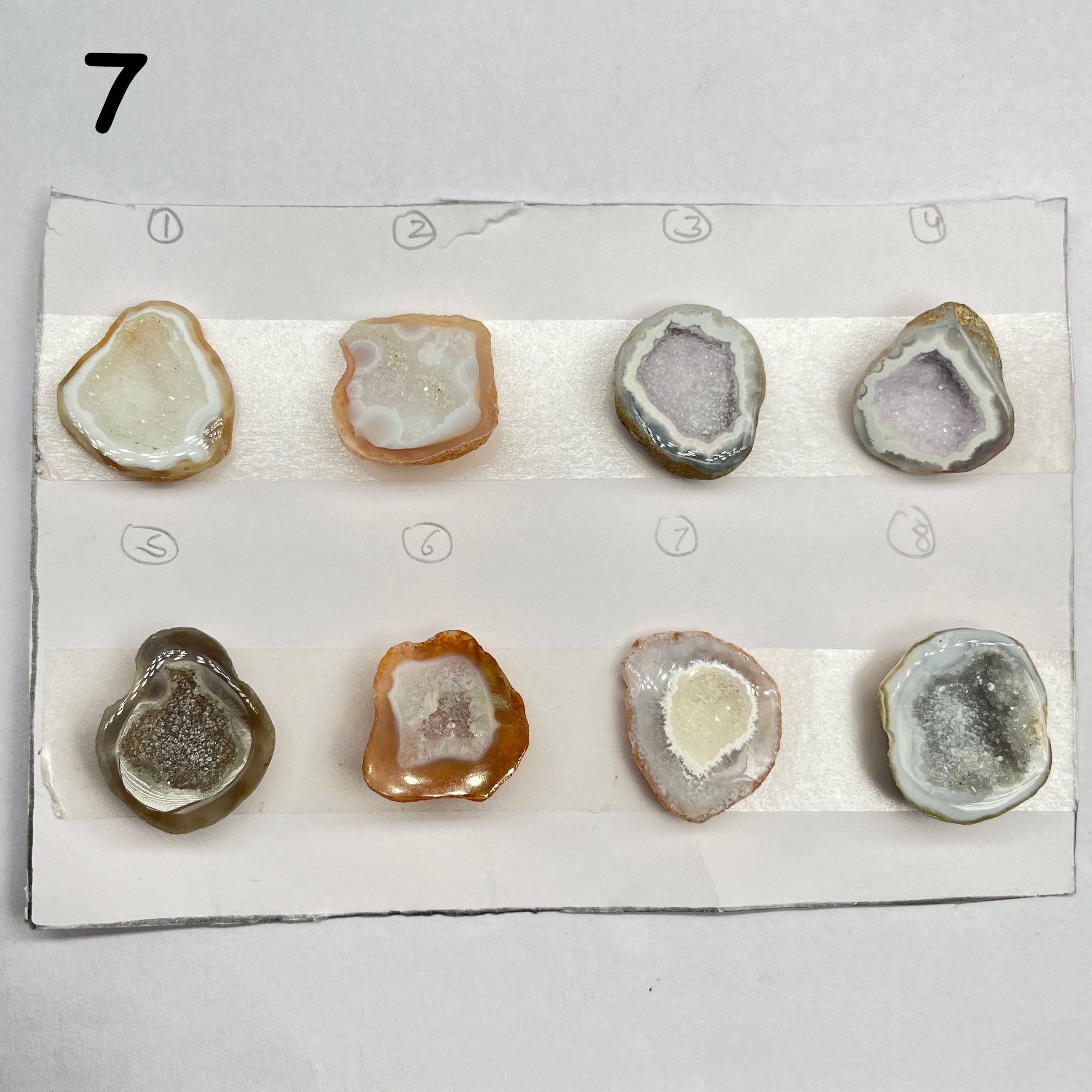 Geode Pendant stone by Selection 25 - 35MM gray