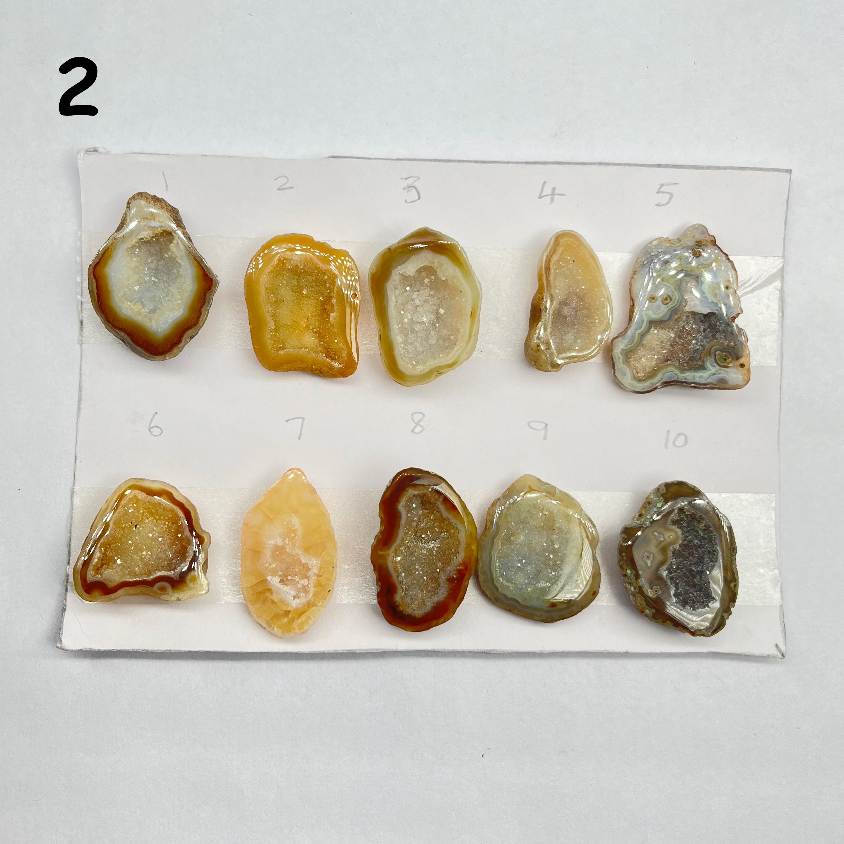 Geode Pendant stone by Selection 25 - 35MM biege