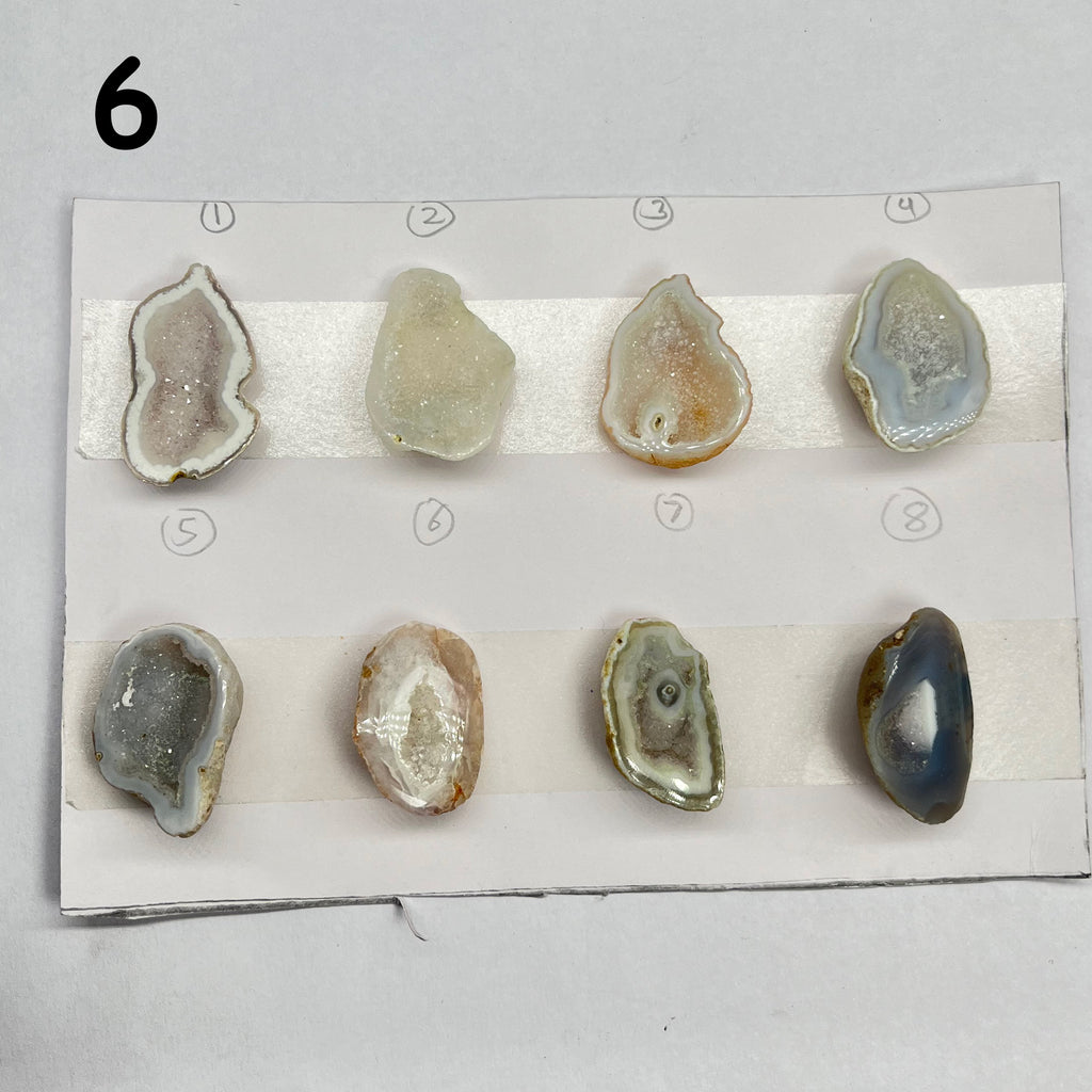 Geode Pendant stone by Selection 25 - 35MM gray