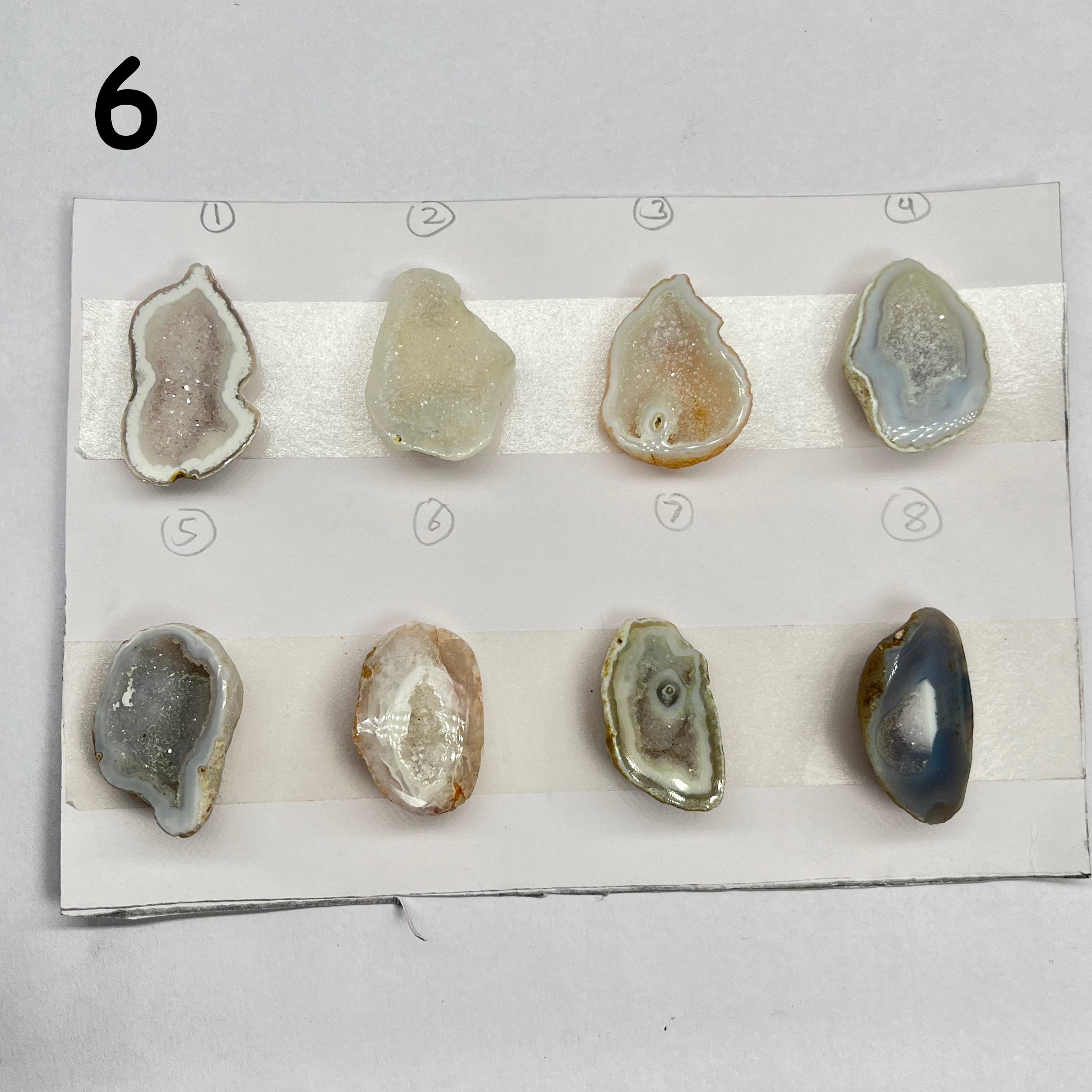 Geode Pendant stone by Selection 25 - 35MM gray