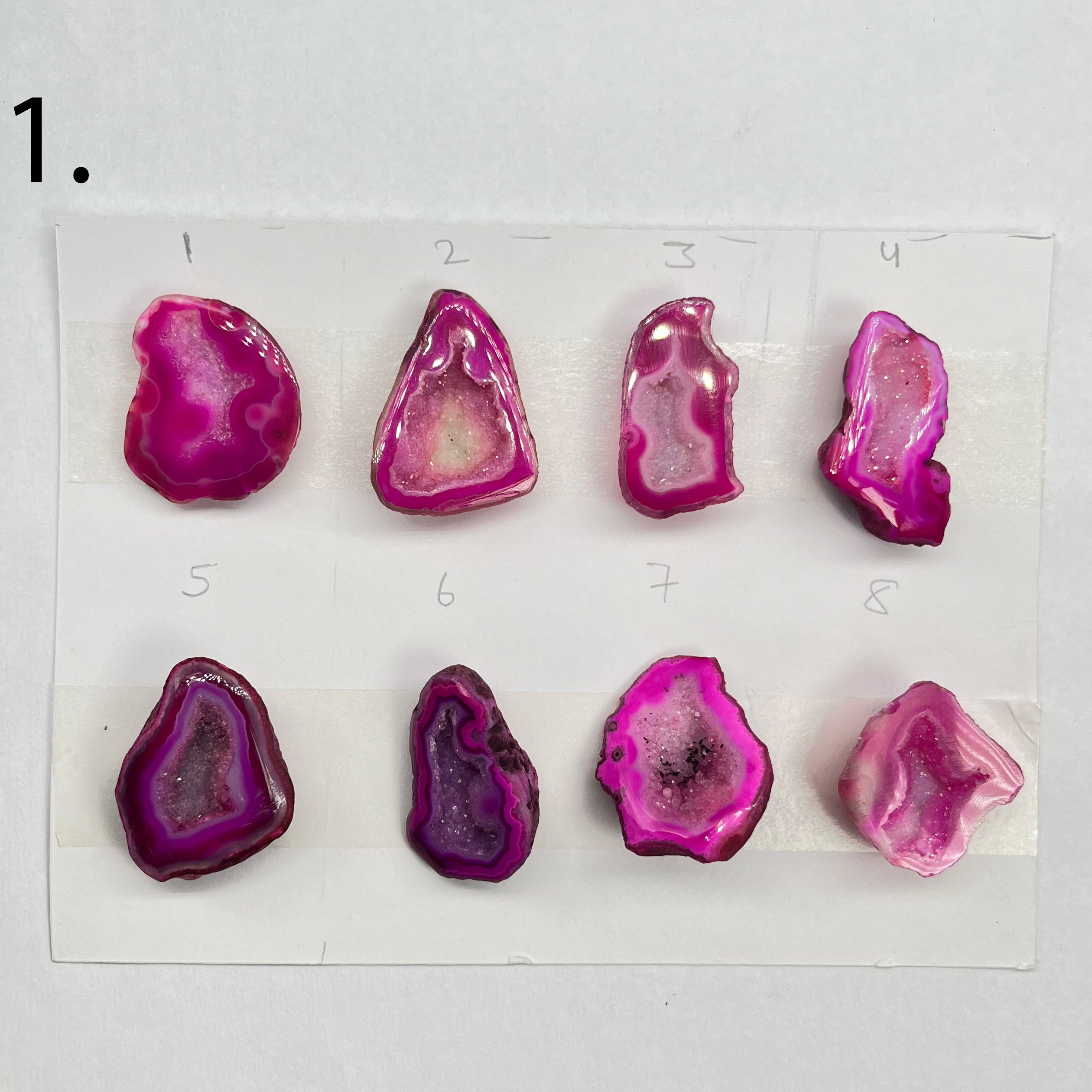 Geode Pendant stone by Selection 25 - 35MM Pink