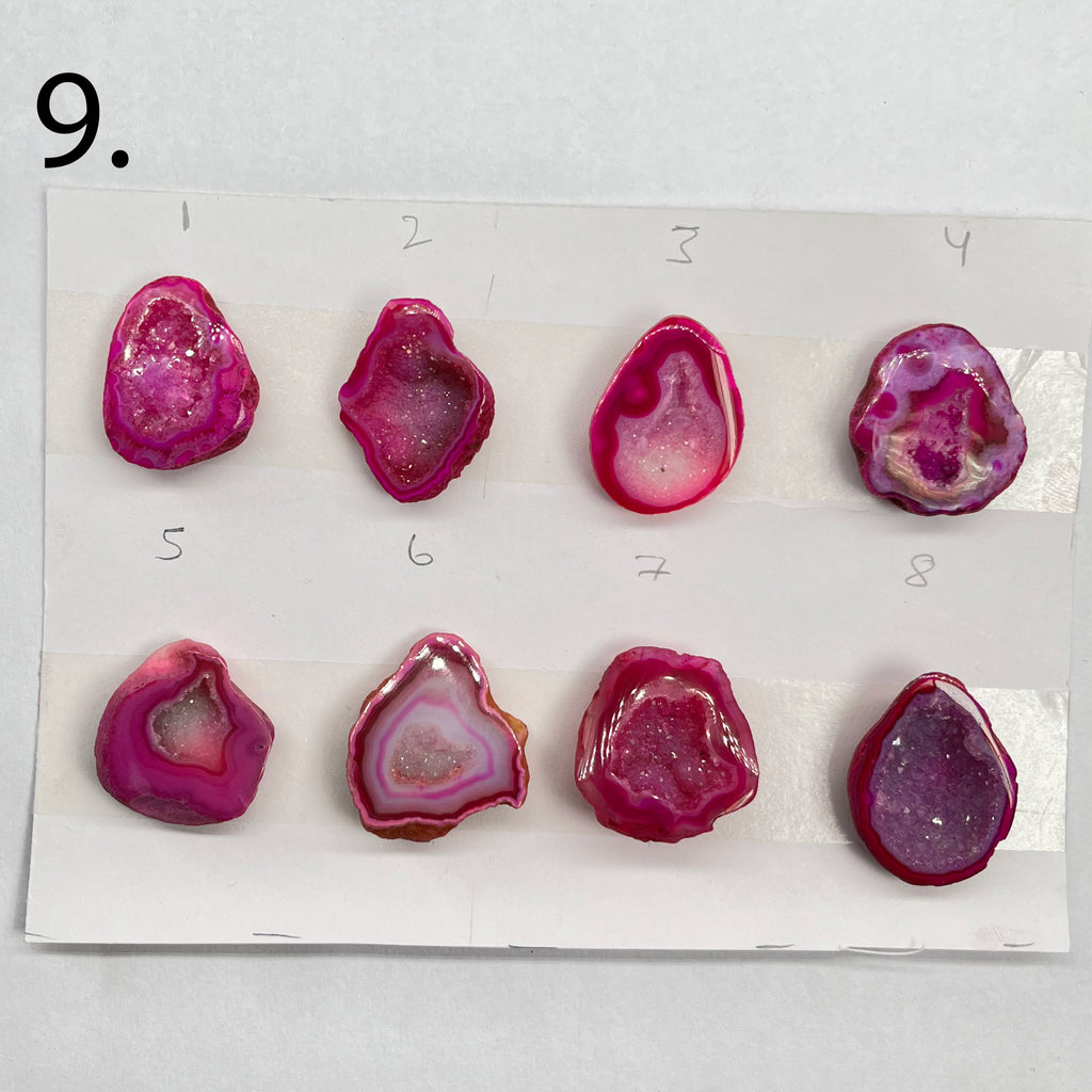 Geode Pendant stone by Selection 25 - 35MM Pink