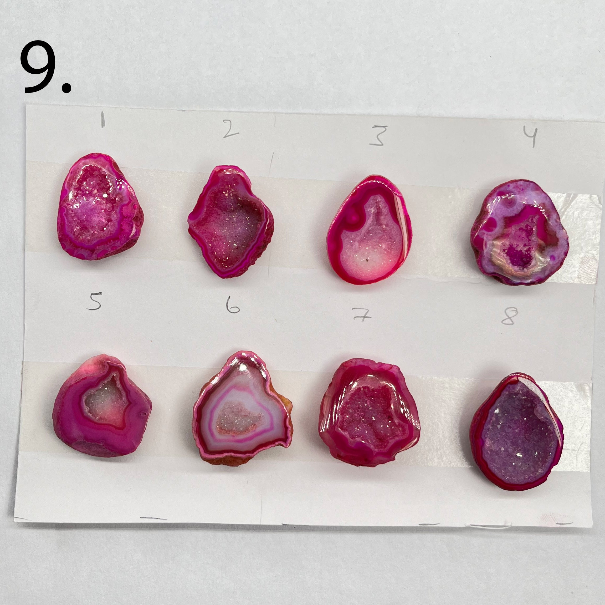 Geode Pendant stone by Selection 25 - 35MM Pink