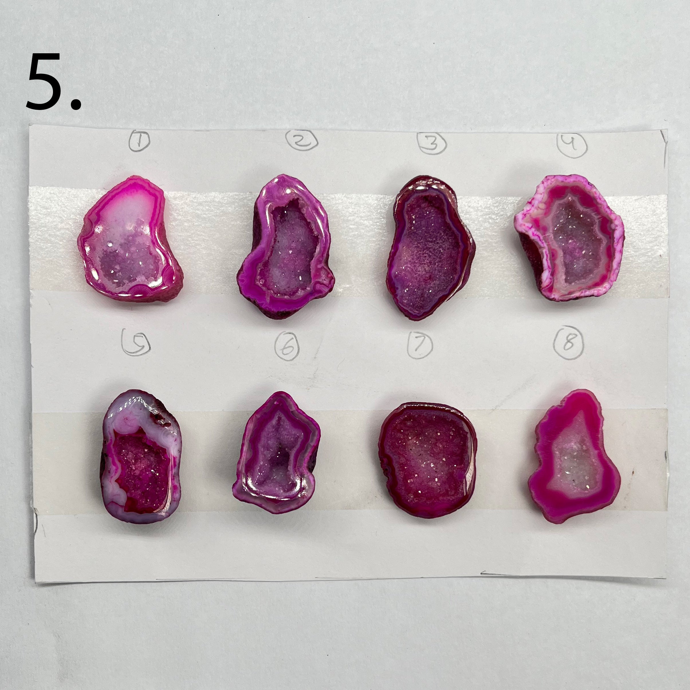 Geode Pendant stone by Selection 25 - 35MM Pink
