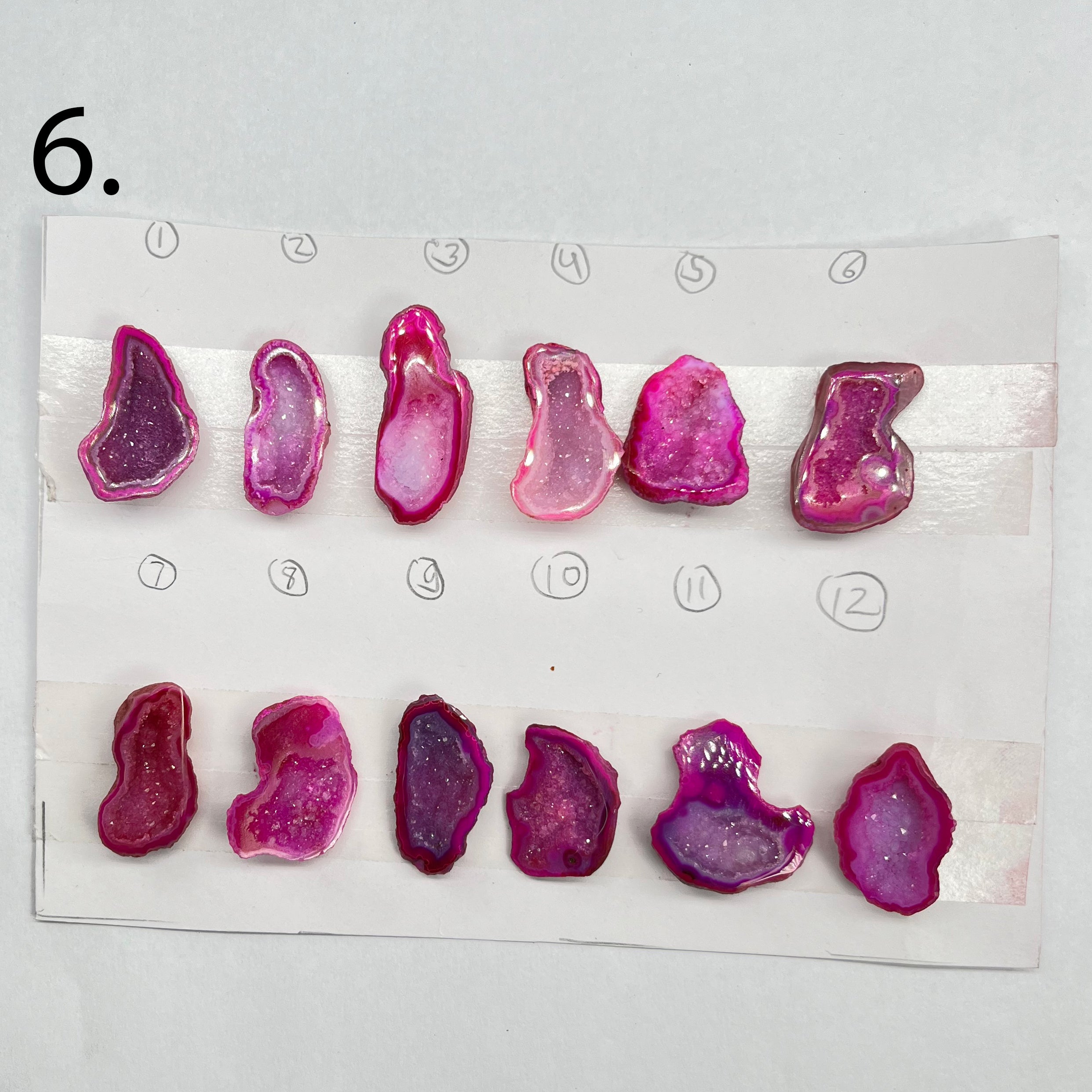 Geode Pendant stone by Selection 25 - 35MM Pink