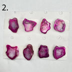 Geode Pendant stone by Selection 25 - 35MM Pink