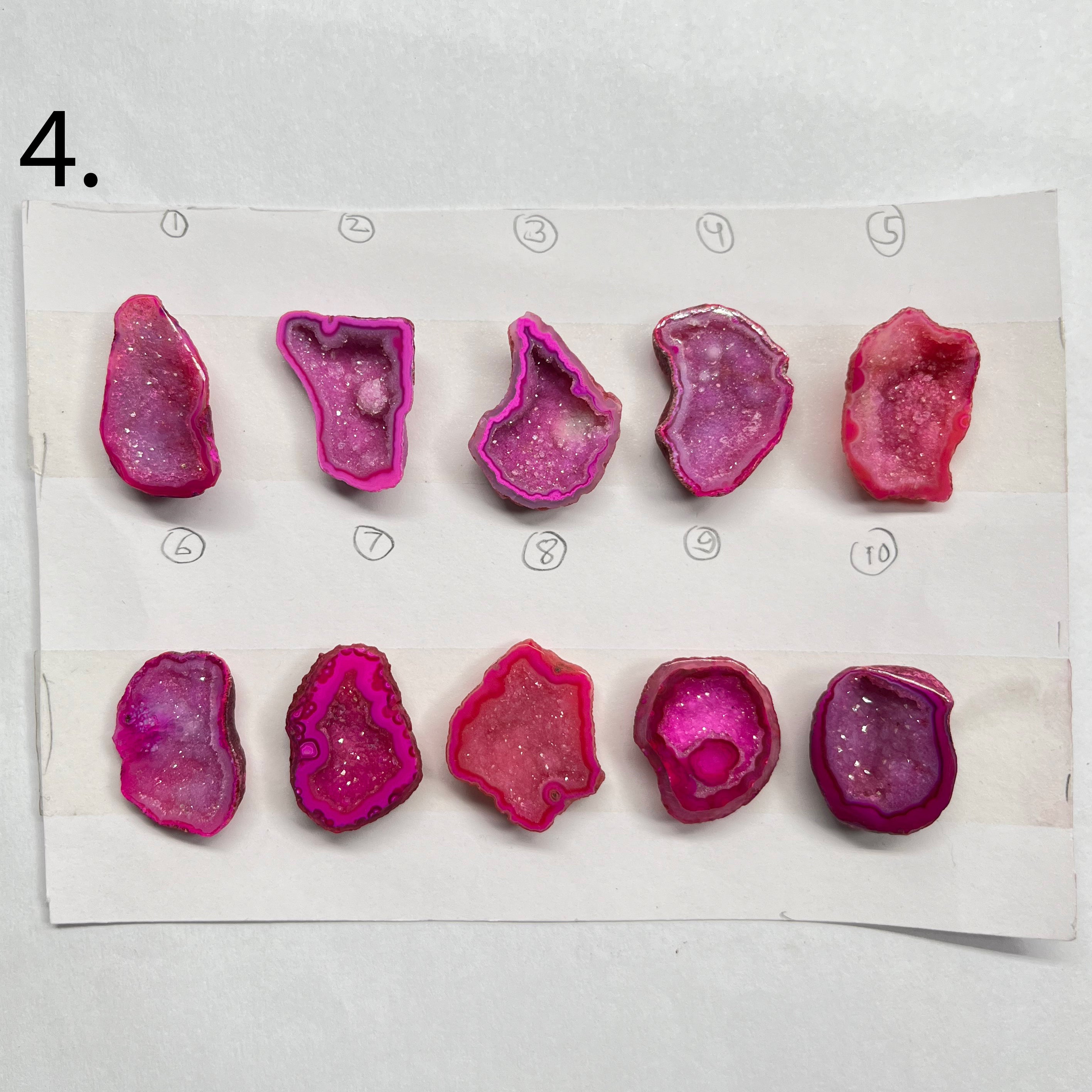 Geode Pendant stone by Selection 25 - 35MM Pink