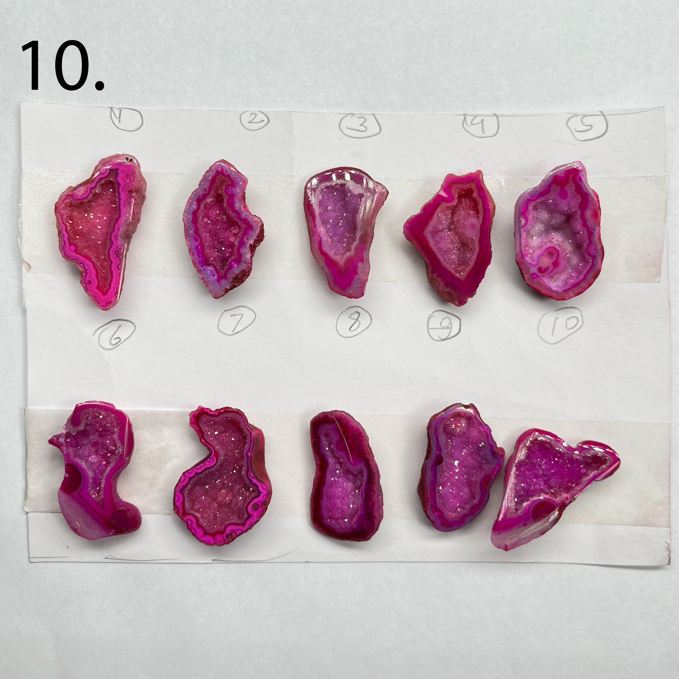 Geode Pendant stone by Selection 25 - 35MM Pink