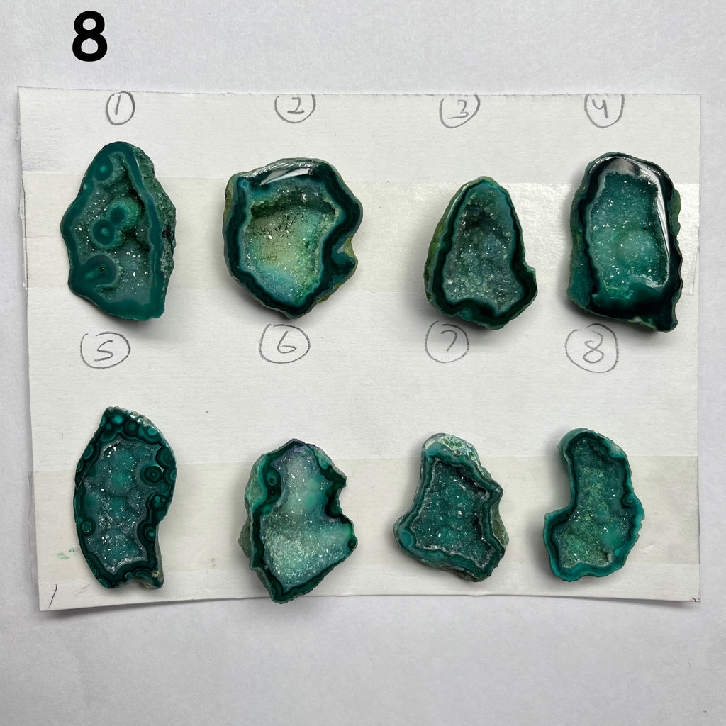 Geode Pendant stone by Selection 30-40mm green