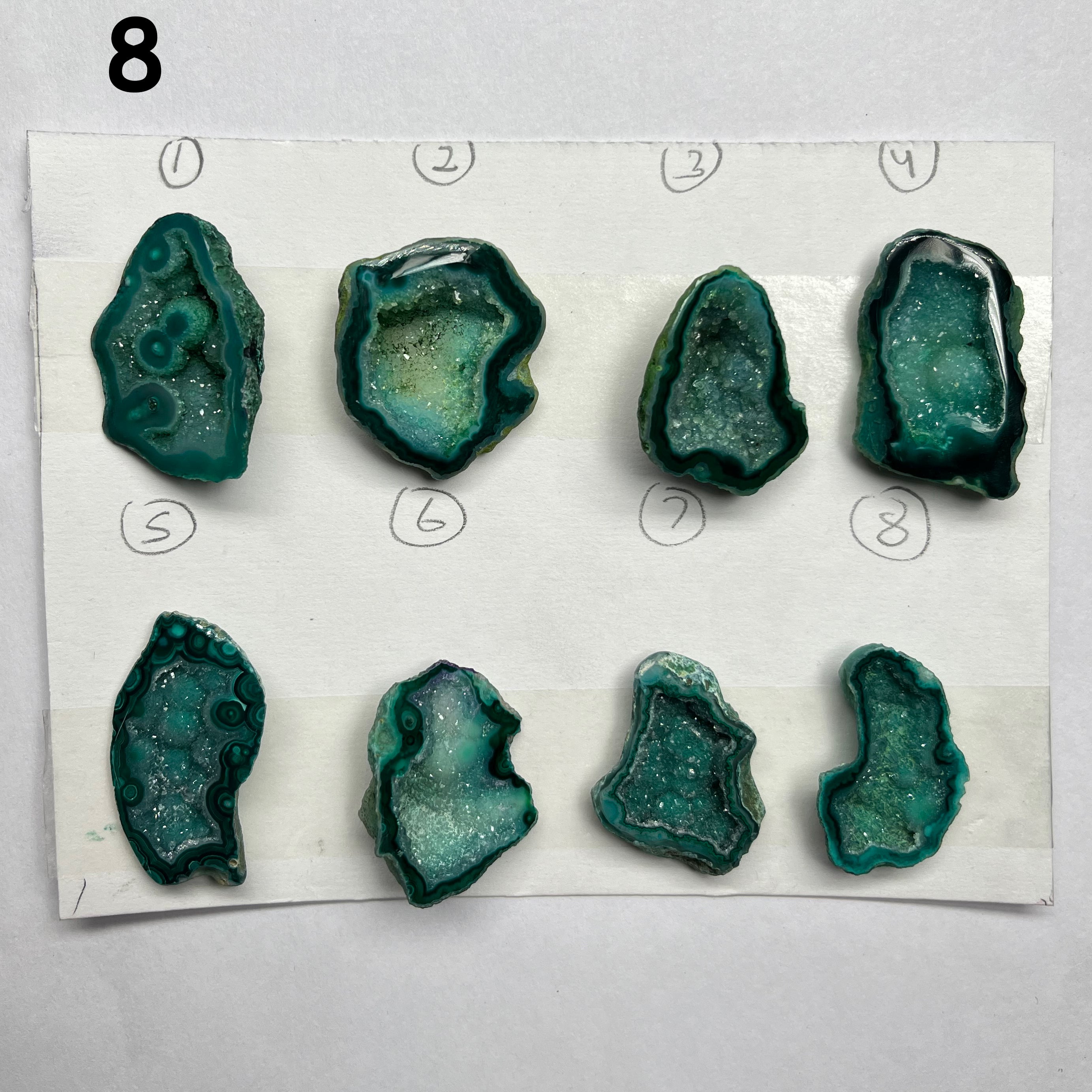 Geode Pendant stone by Selection 30-40mm green