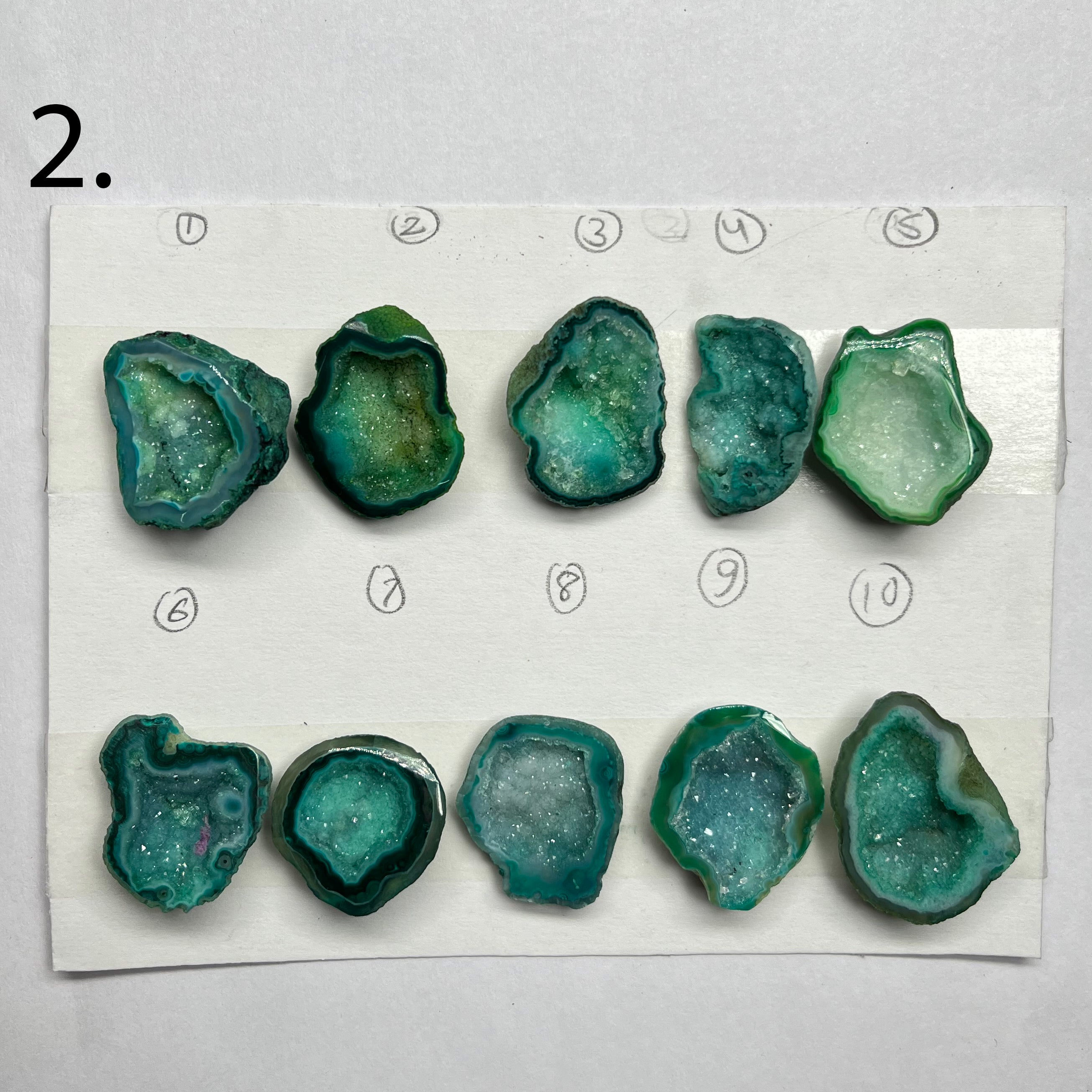 Geode Pendant stone by Selection 25 - 35MM Green