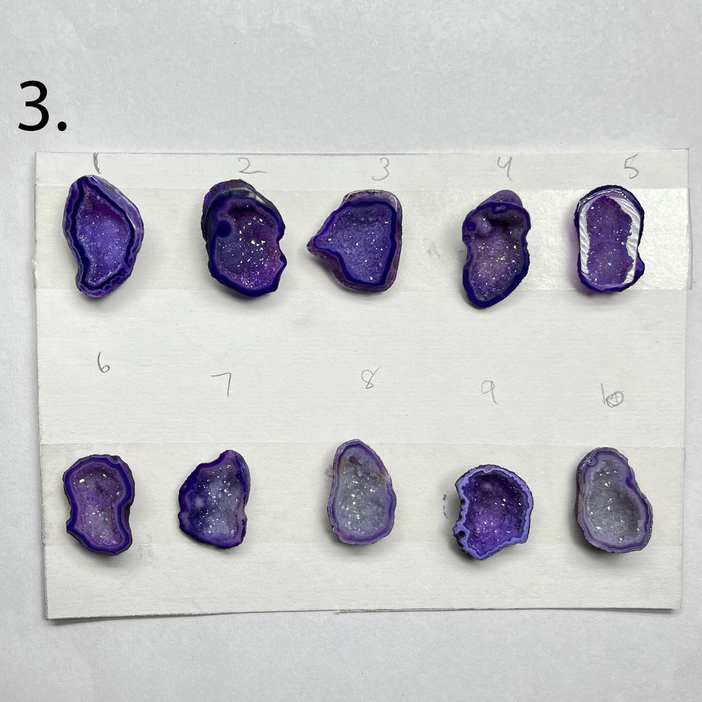 Geode Pendant stone by Selection 25 - 35MM Purple