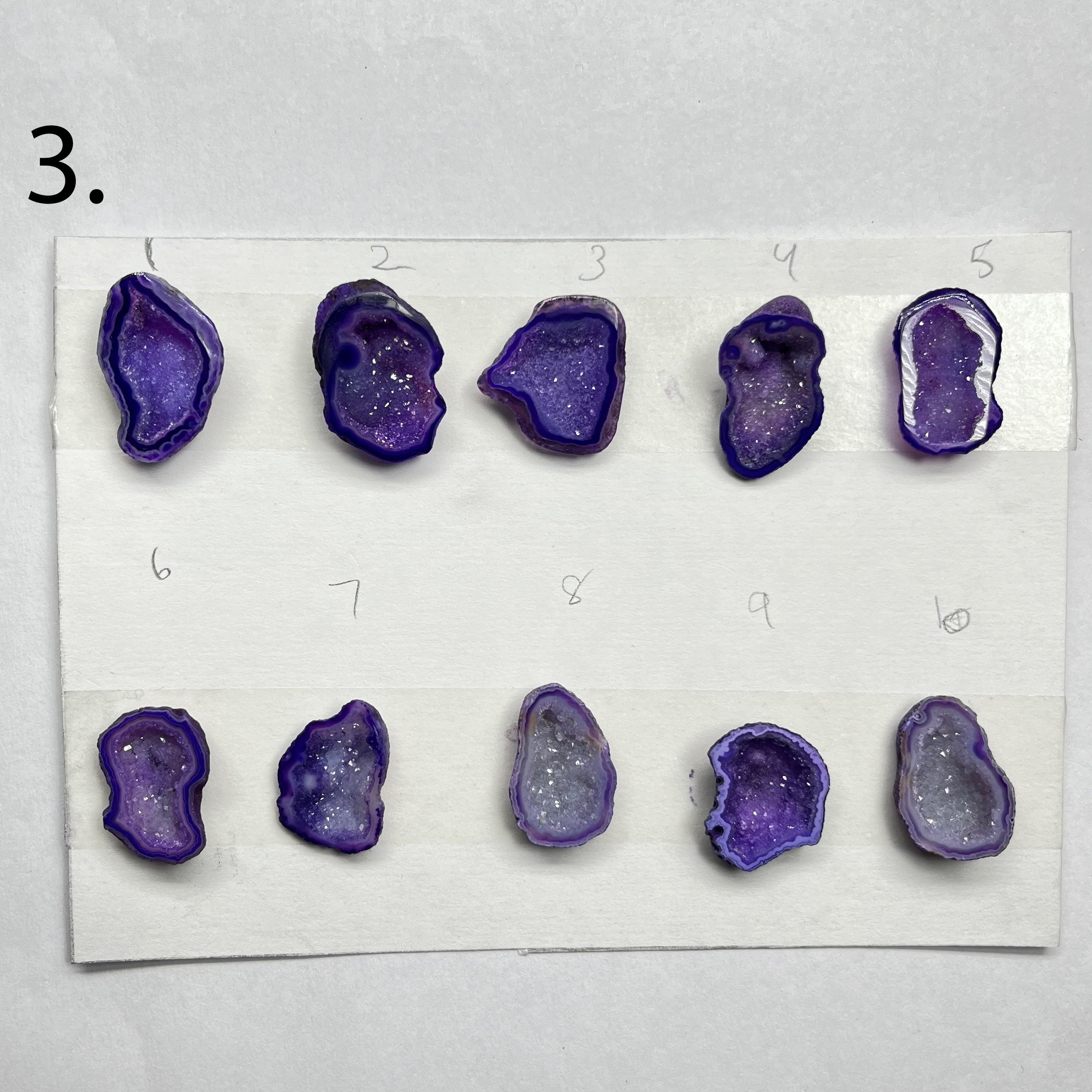 Geode Pendant stone by Selection 25 - 35MM Purple