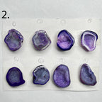 Geode Pendant stone by Selection 25 - 35MM Purple