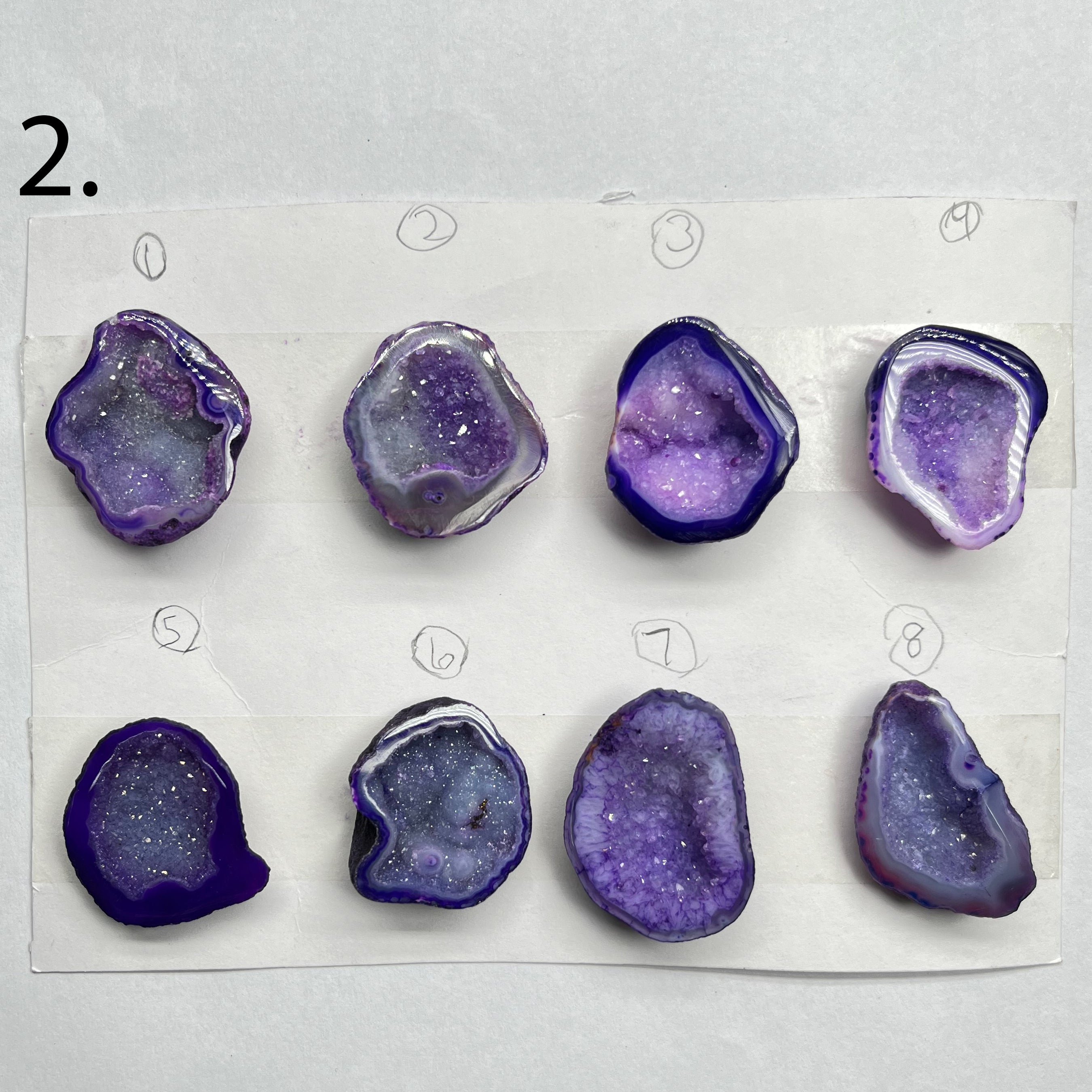 Geode Pendant stone by Selection 25 - 35MM Purple