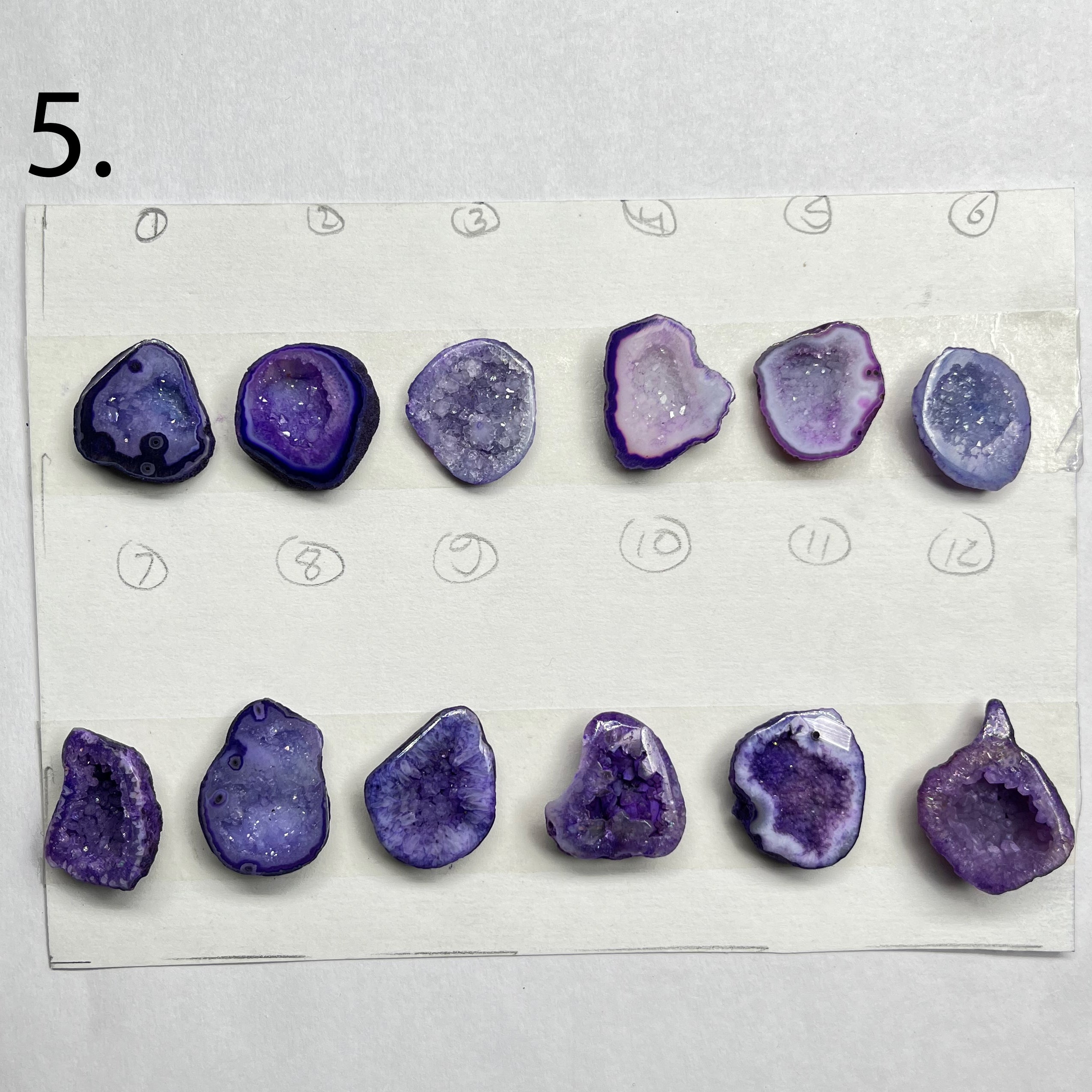 Geode Pendant stone by Selection 20-30 MM Purple