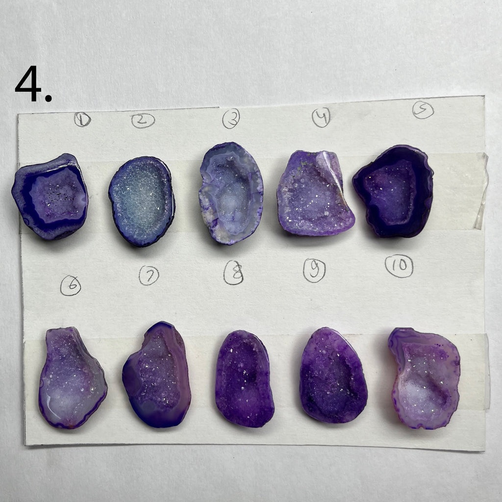 Geode Pendant stone by Selection 25 - 35MM Purple