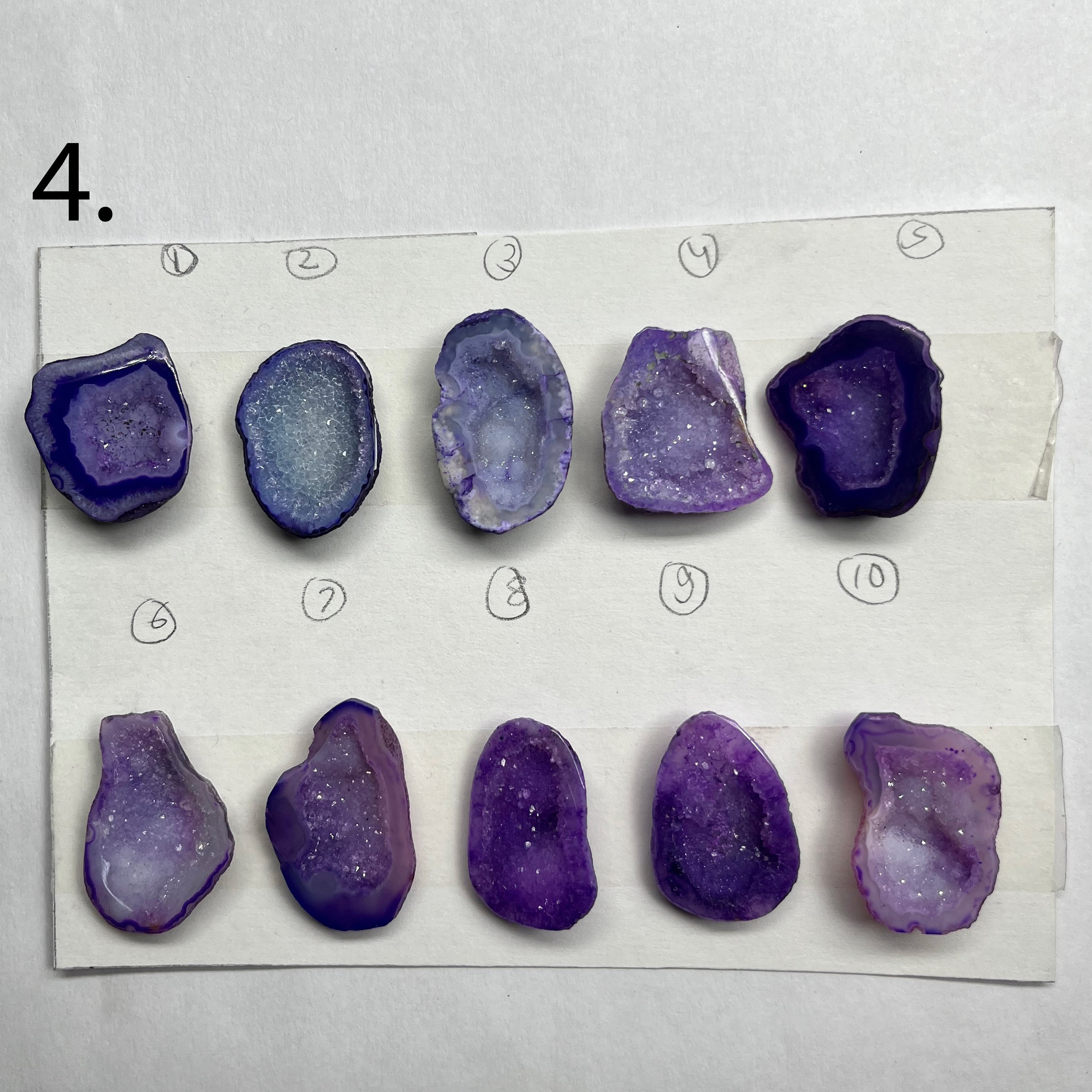 Geode Pendant stone by Selection 25 - 35MM Purple