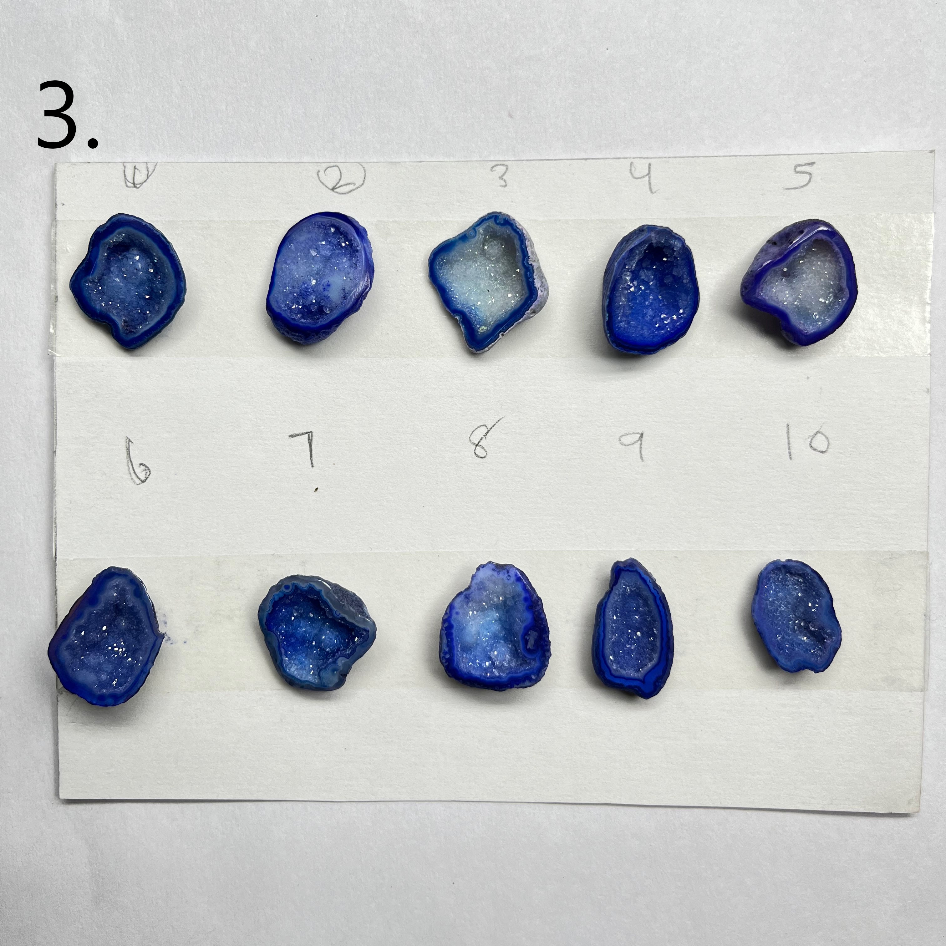 Geode Pendant stone by Selection 20-30 MM Blue