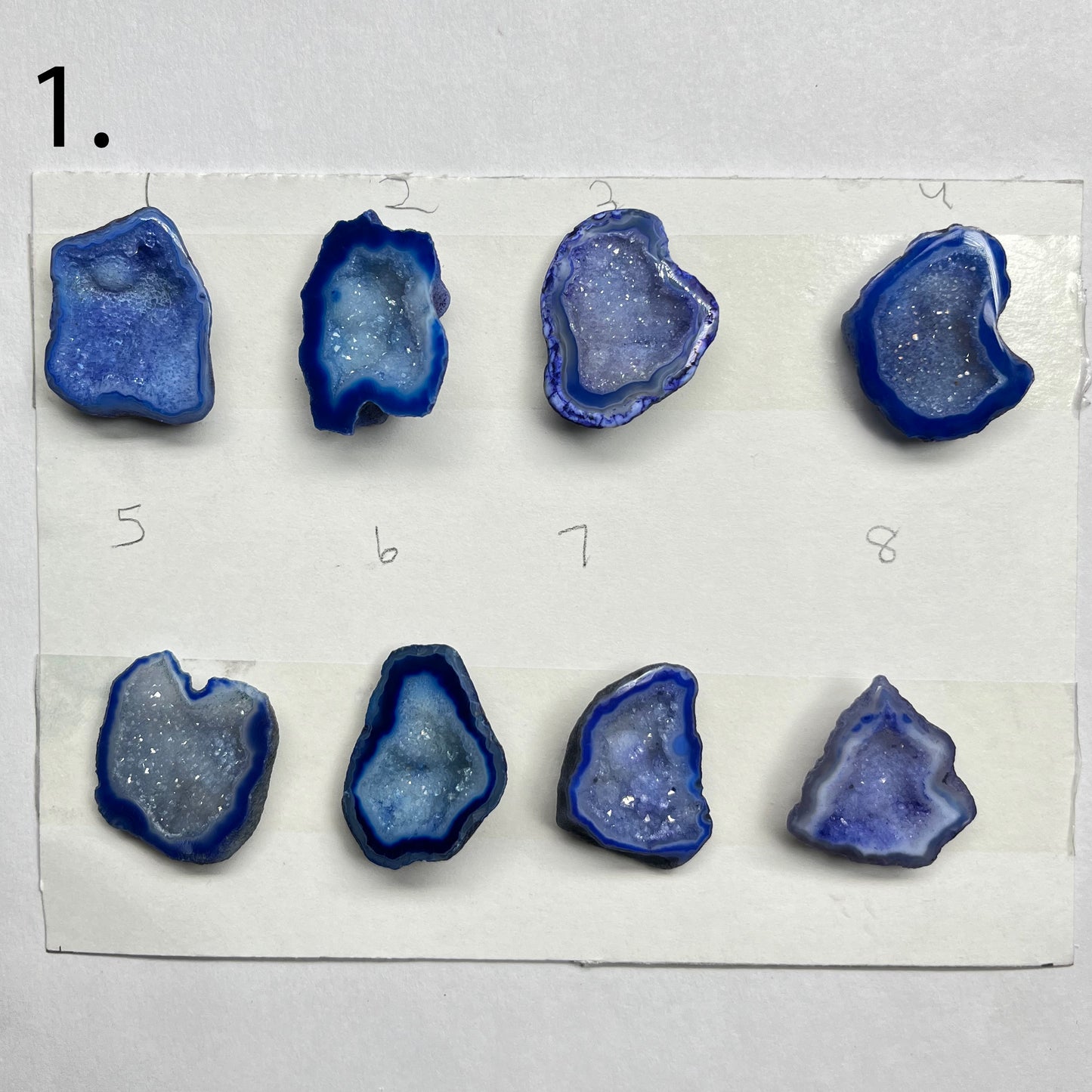 Geode Pendant stone by Selection 25 - 35MM Blue
