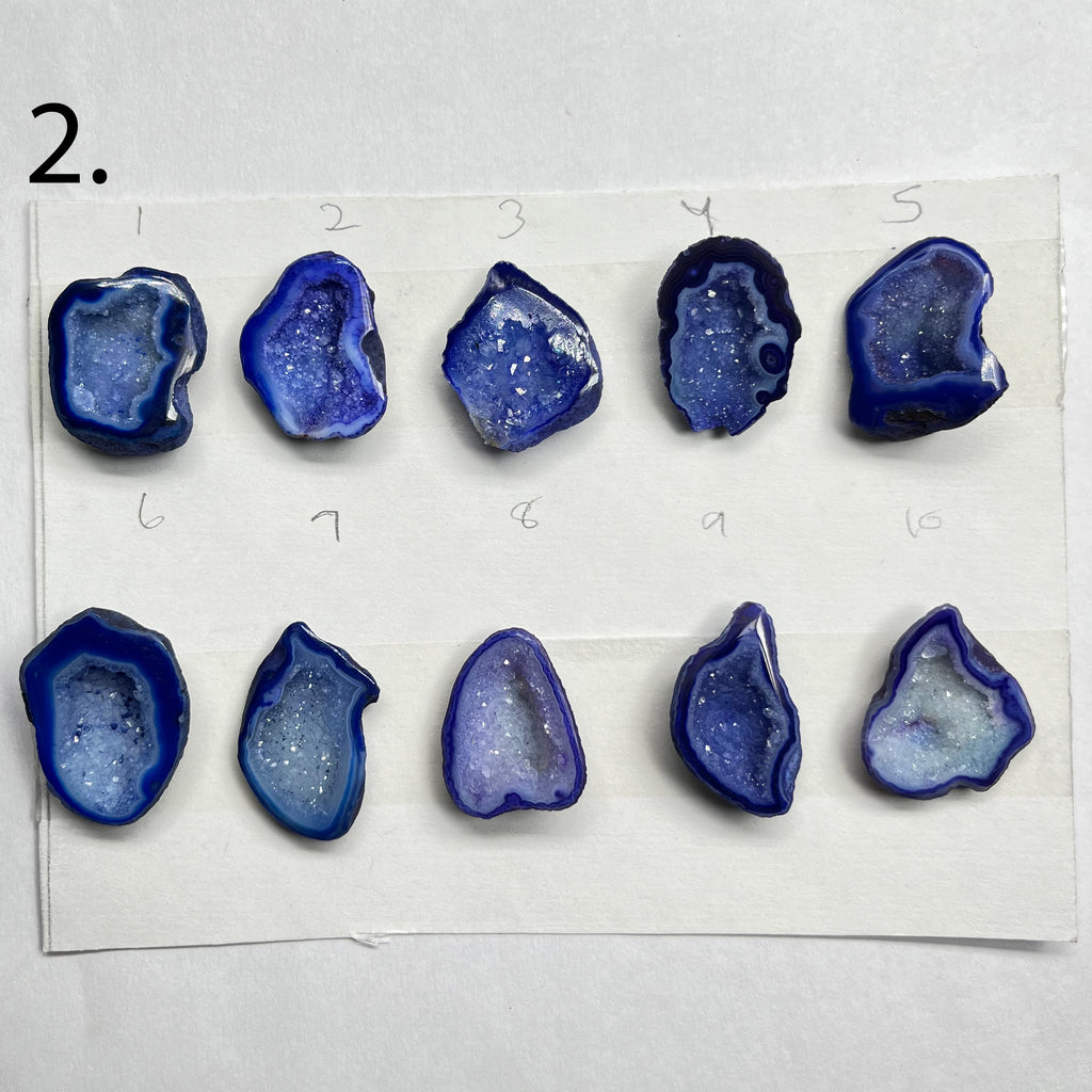 Geode Pendant stone by Selection 25 - 35MM Blue