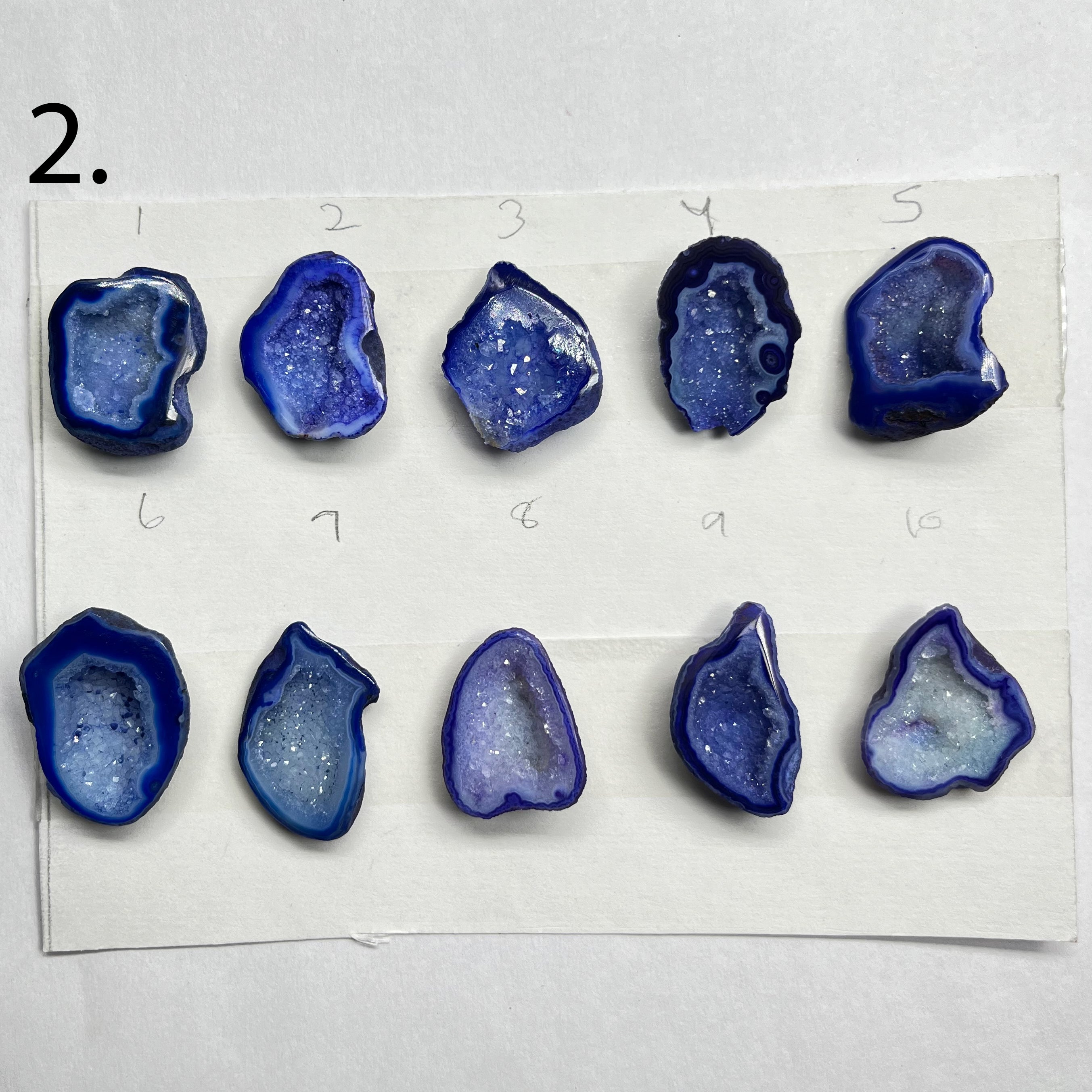 Geode Pendant stone by Selection 25 - 35MM Blue