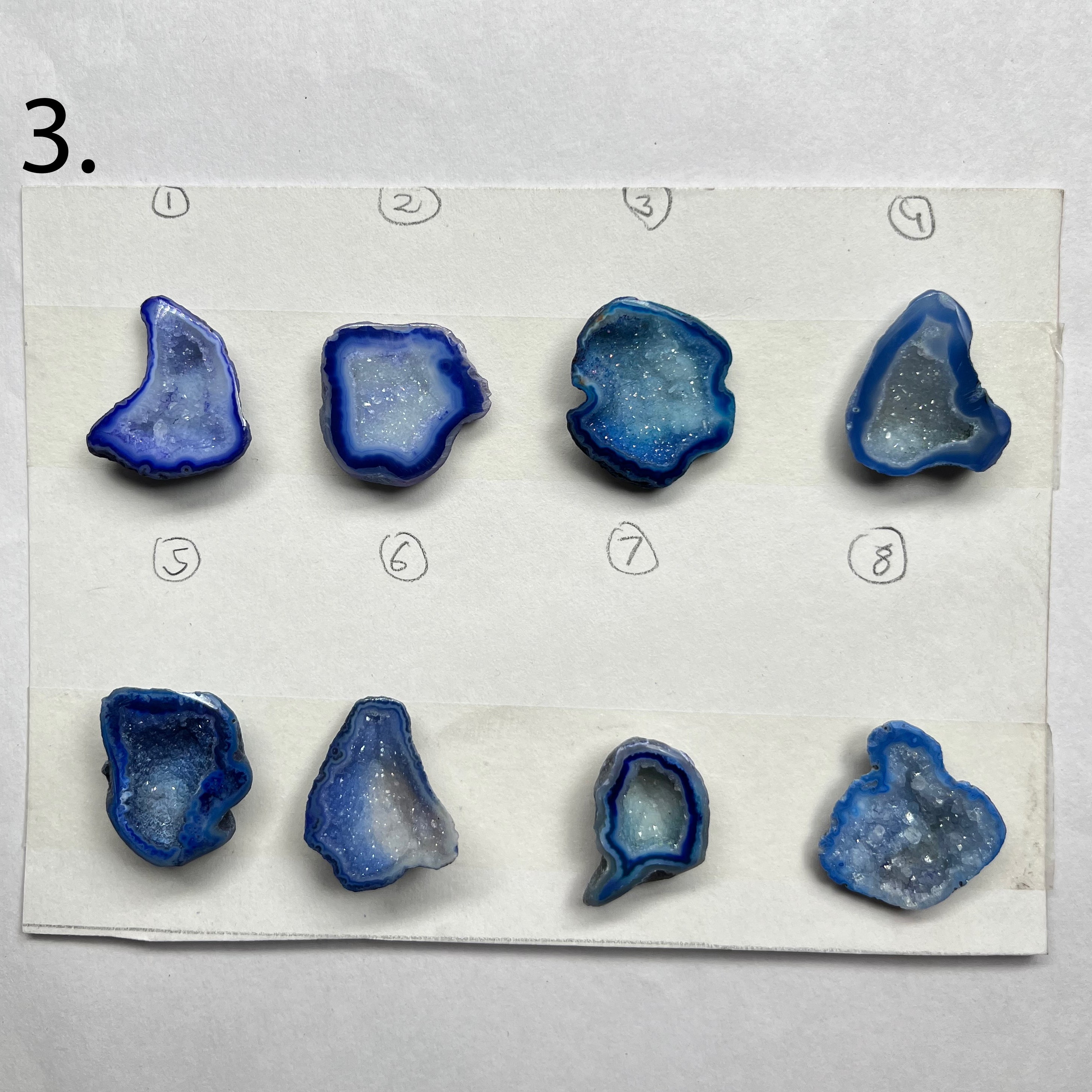 Geode Pendant stone by Selection 25 - 35MM Blue