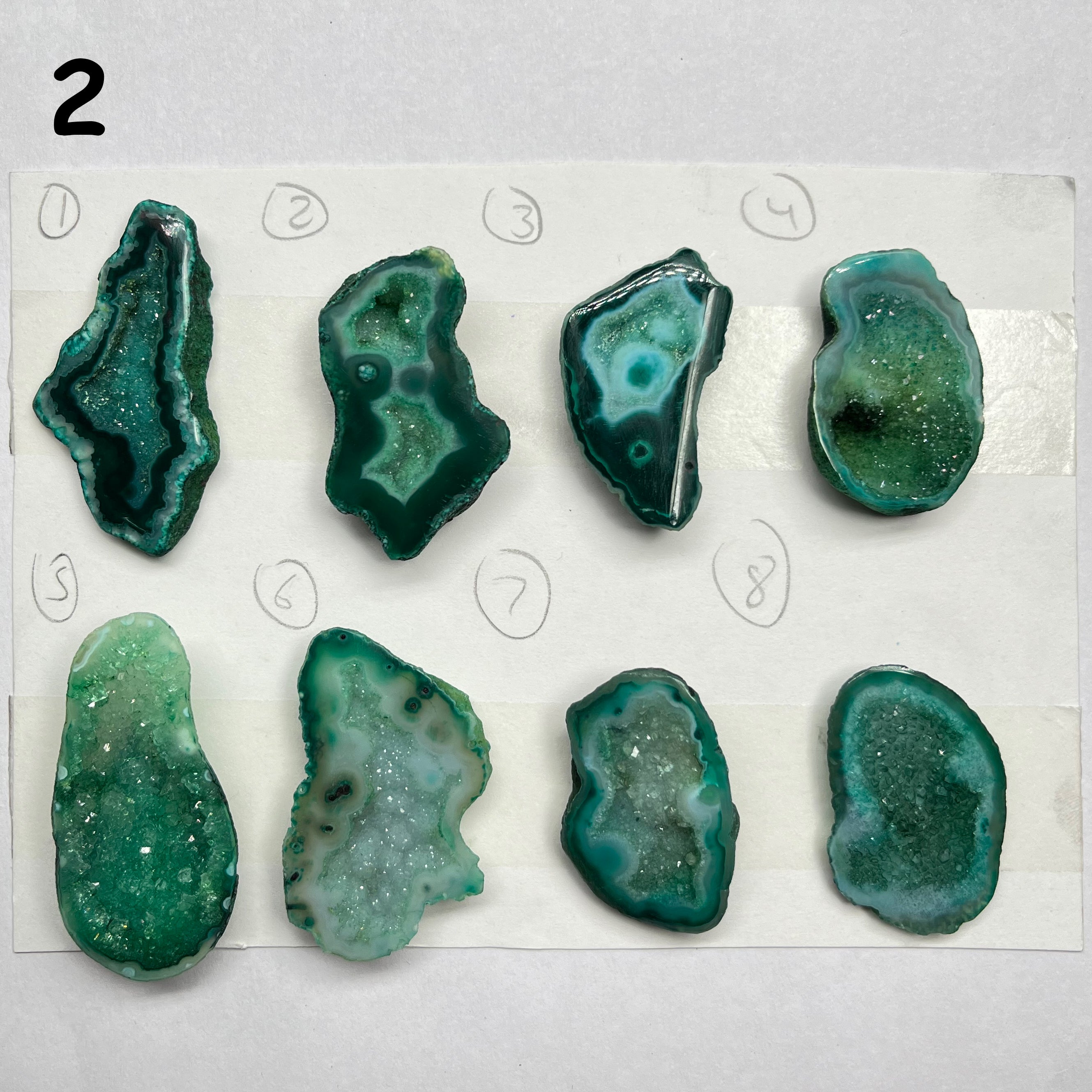 Geode Pendant stone by Selection 40-50mm GREEN