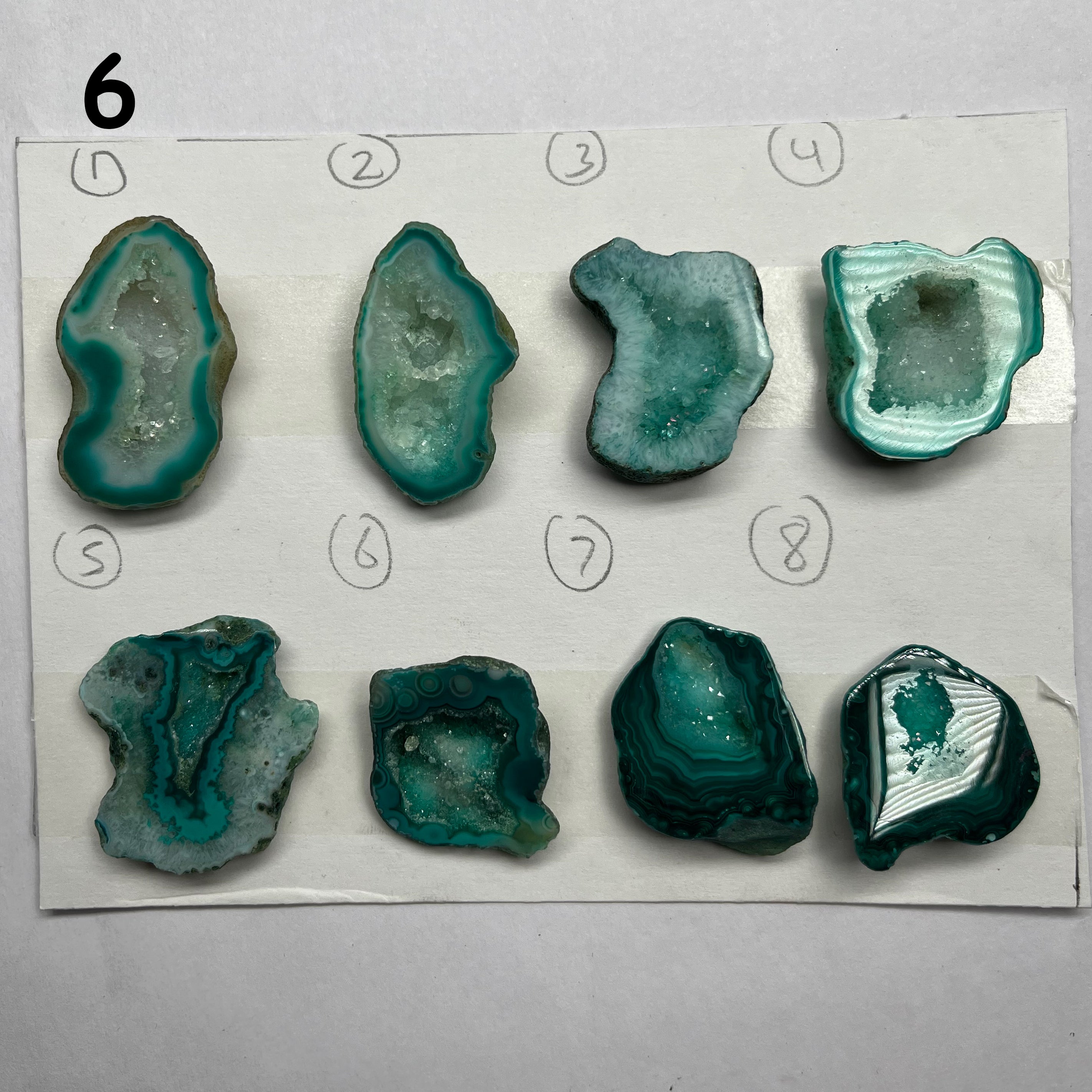 Geode Pendant stone by Selection 30-40mm green