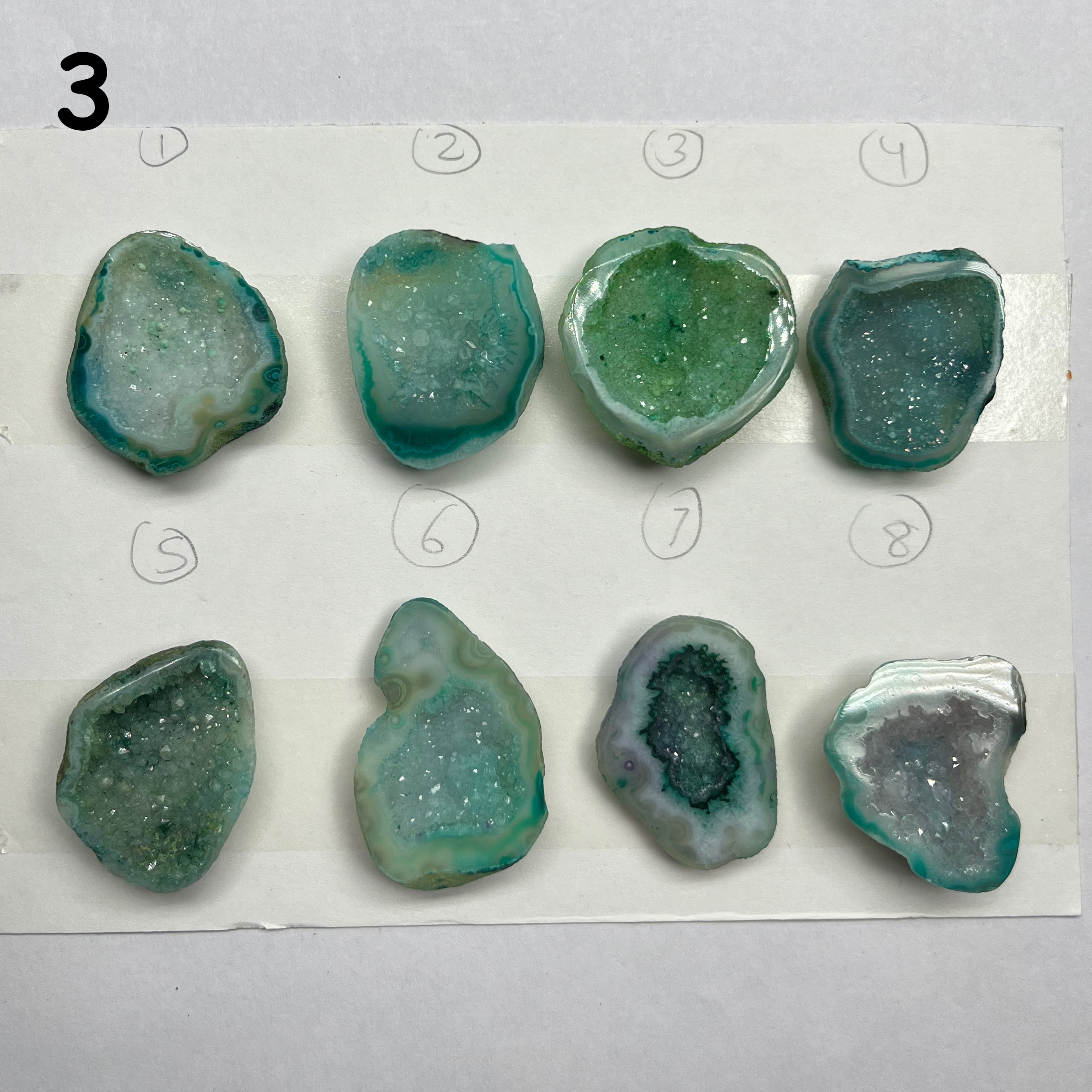 Geode Pendant stone by Selection 30-40mm green