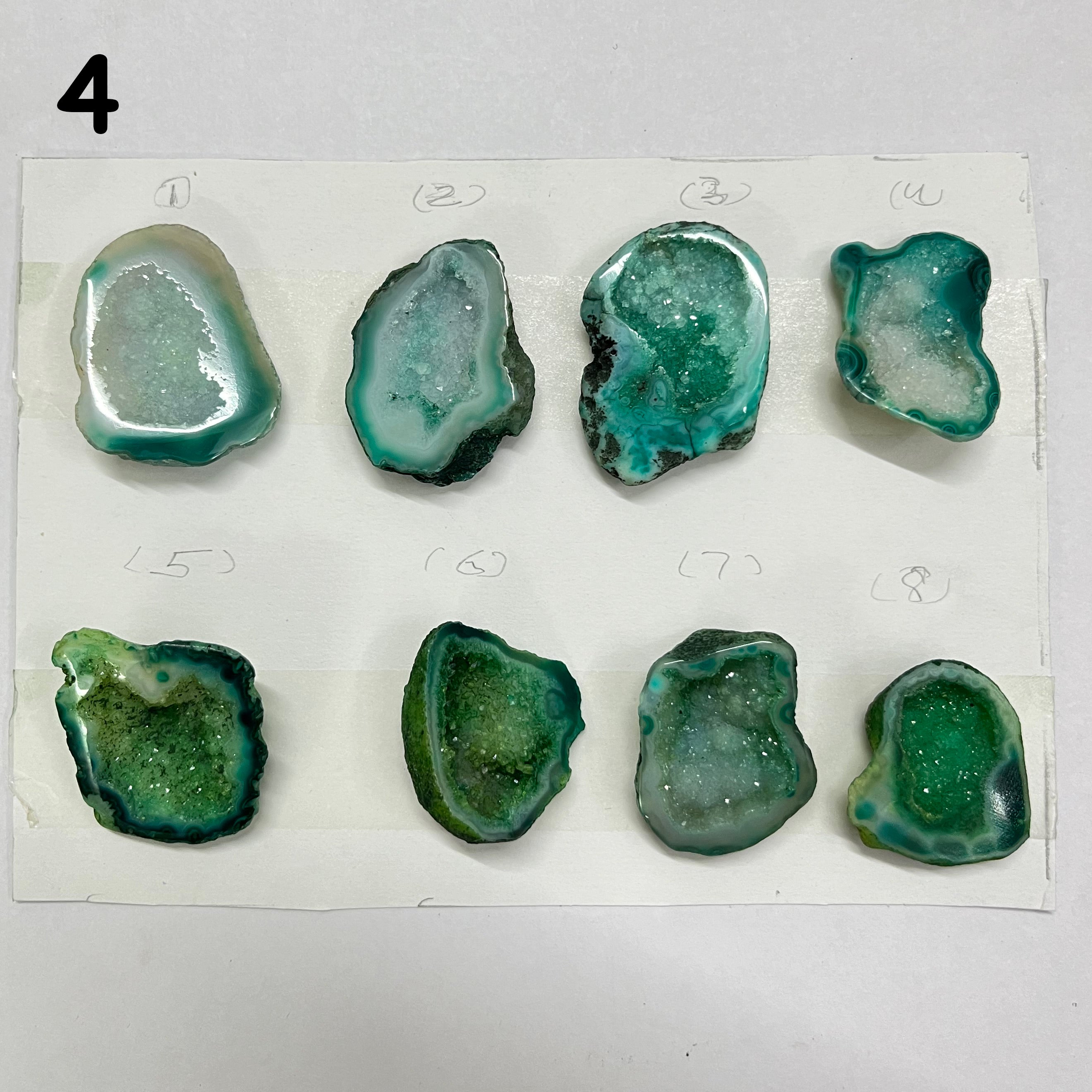 Geode Pendant stone by Selection 30-40mm green