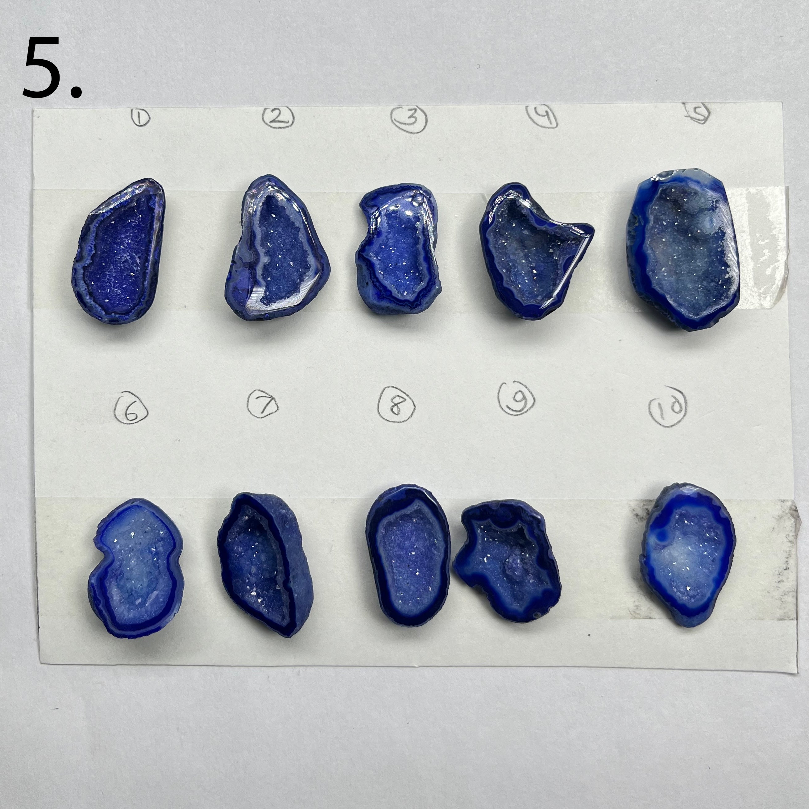 Geode Pendant stone by Selection 25 - 35MM Blue