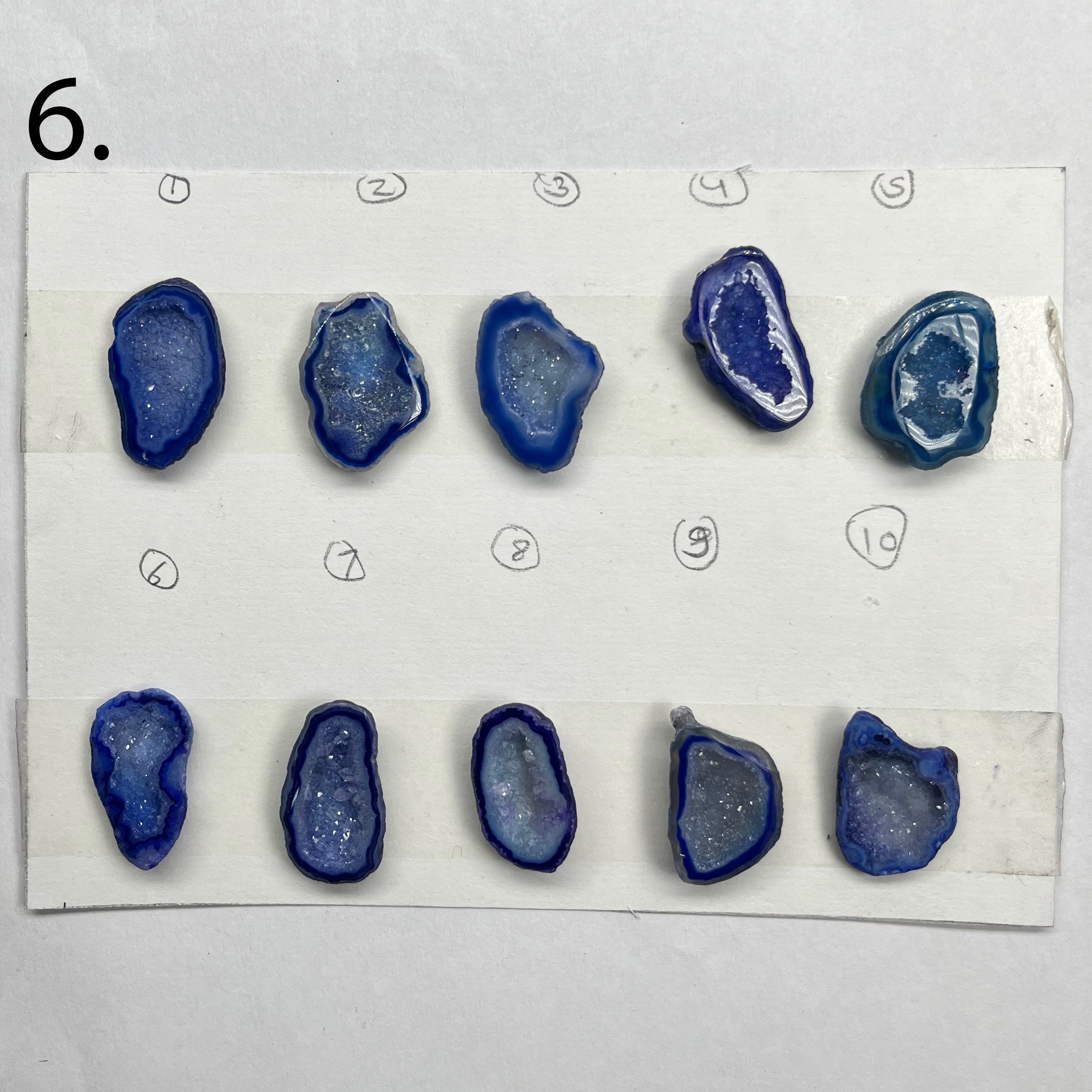 Geode Pendant stone by Selection 25 - 35MM Blue