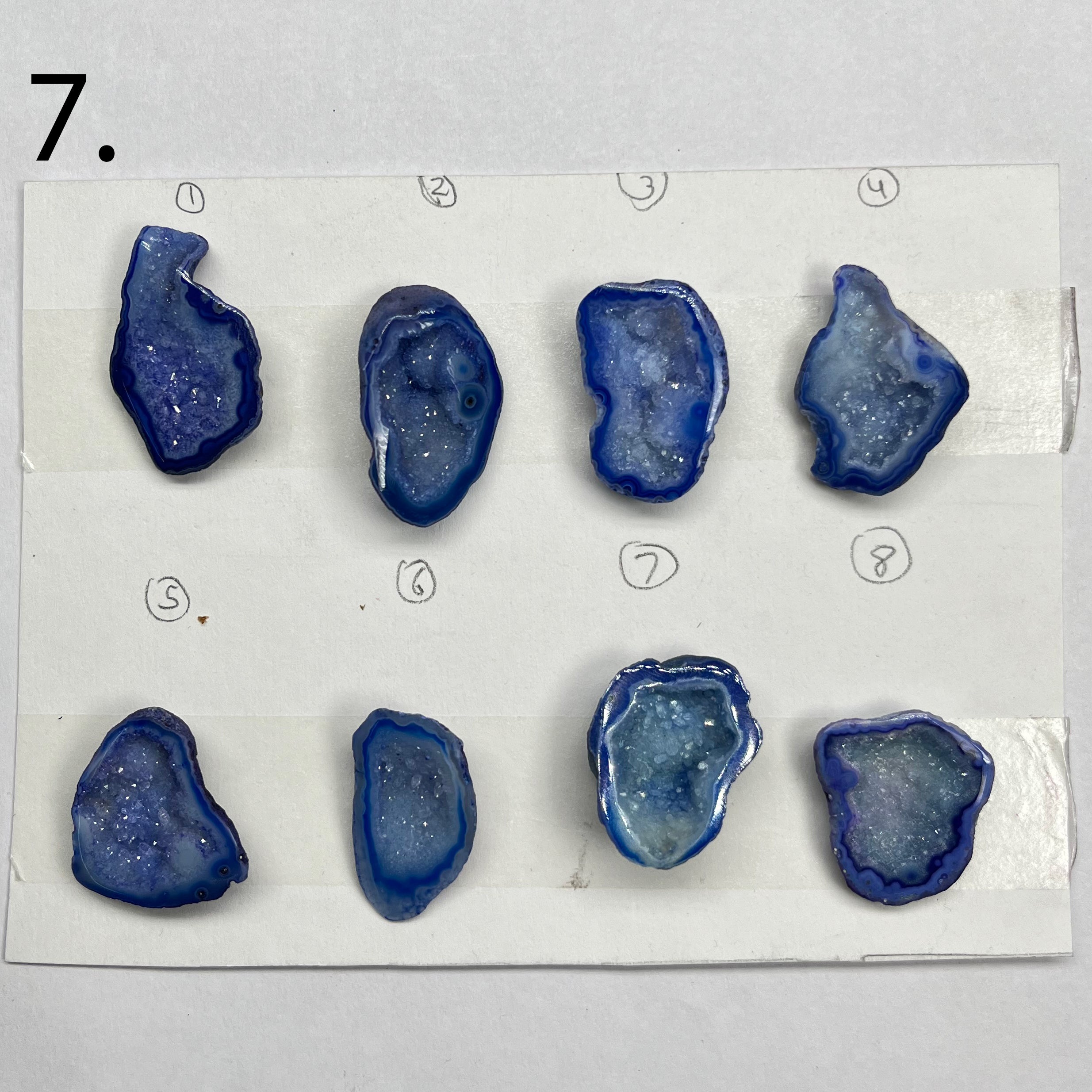 Geode Pendant stone by Selection 25 - 35MM Blue