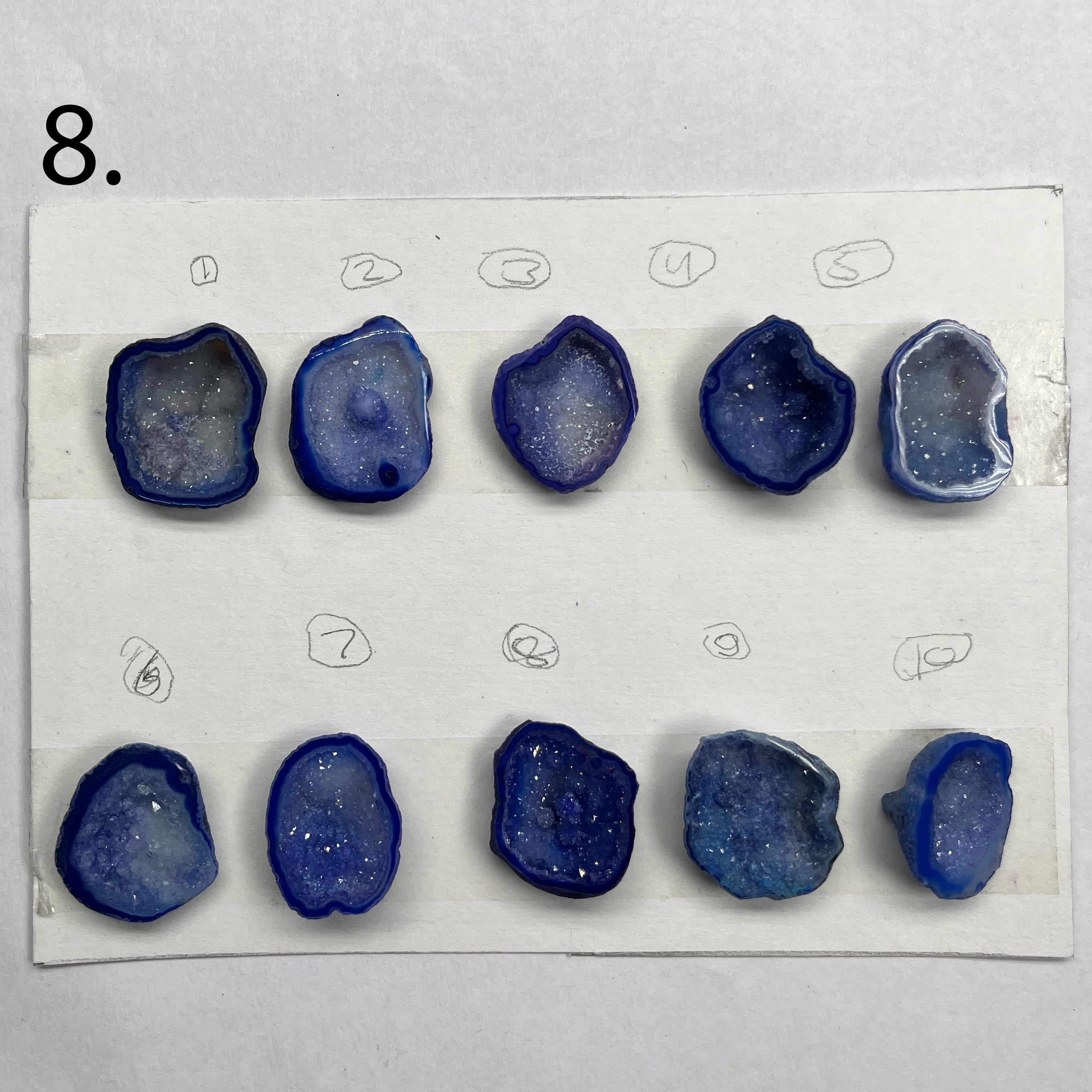 Geode Pendant stone by Selection 25 - 35MM Blue