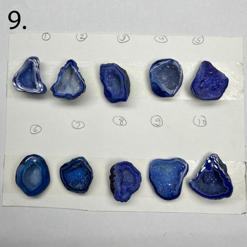 Geode Pendant stone by Selection 25 - 35MM Blue