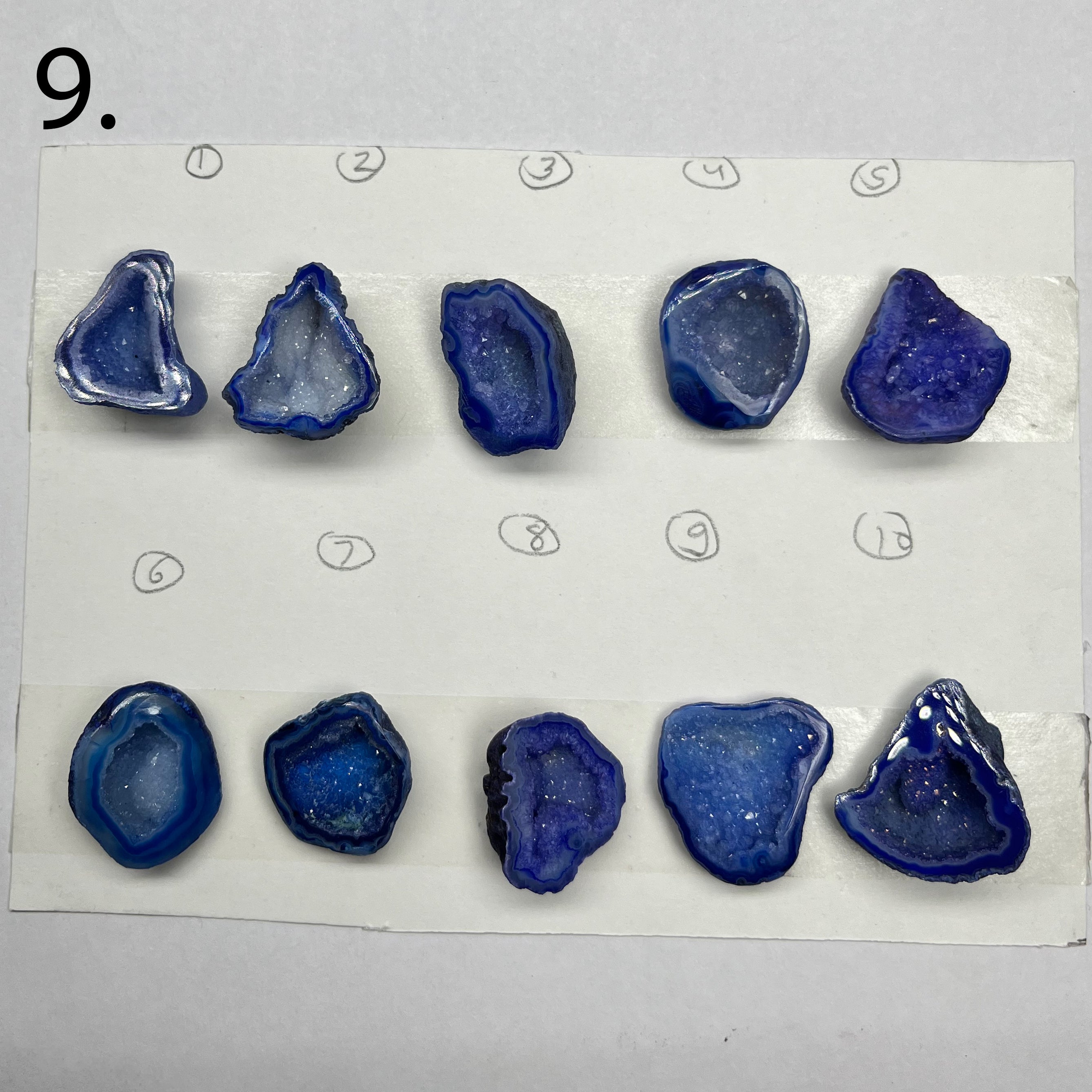 Geode Pendant stone by Selection 25 - 35MM Blue
