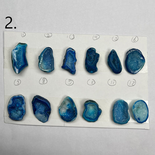 Geode Pendant stone by Selection 30- 35MM Aqua