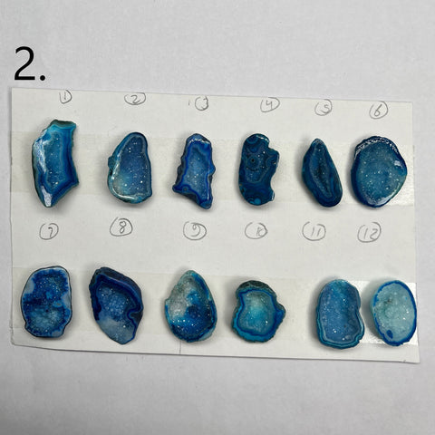 Geode Pendant stone by Selection 30- 35MM Aqua My Store