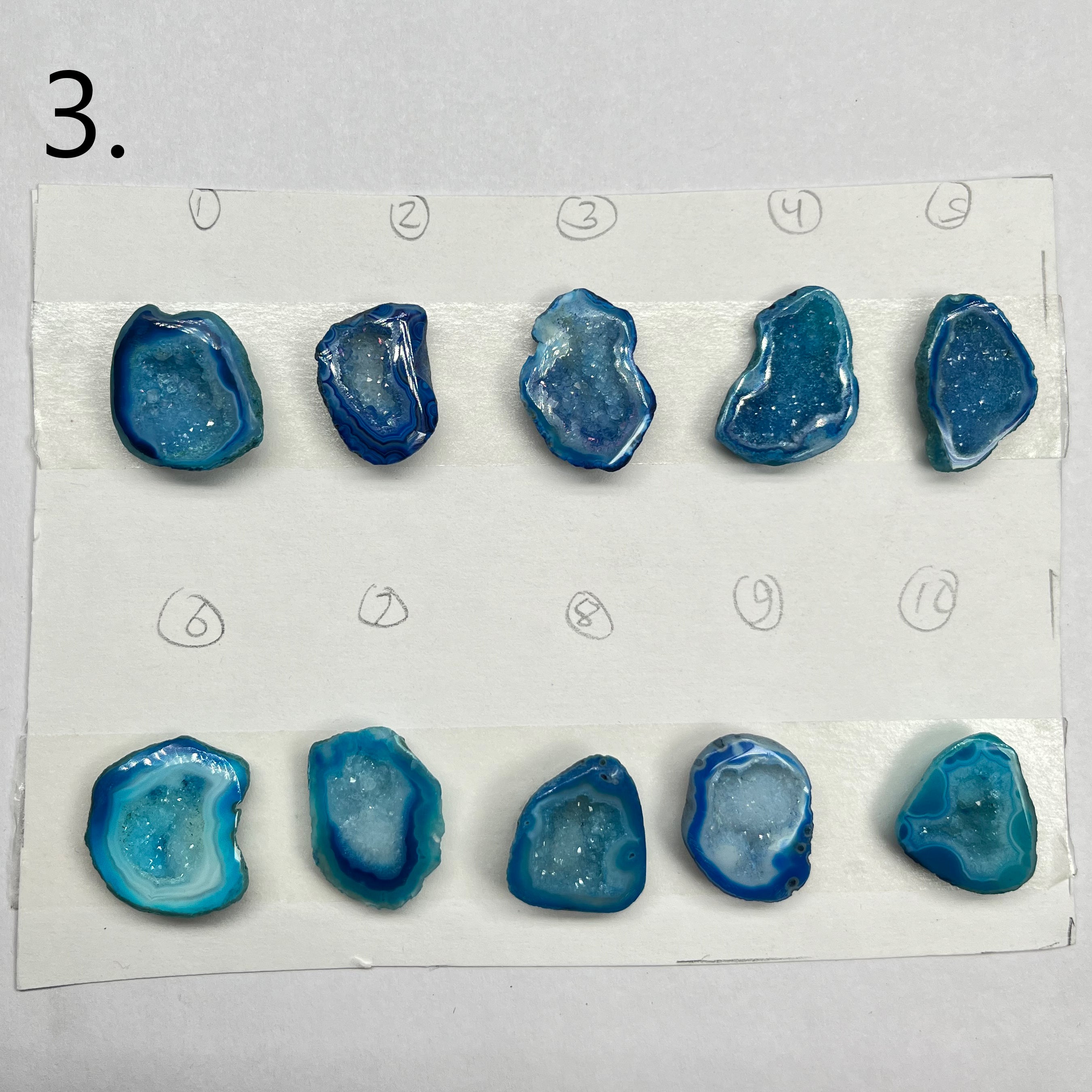 Geode Pendant stone by Selection 20-30 MM Aqua