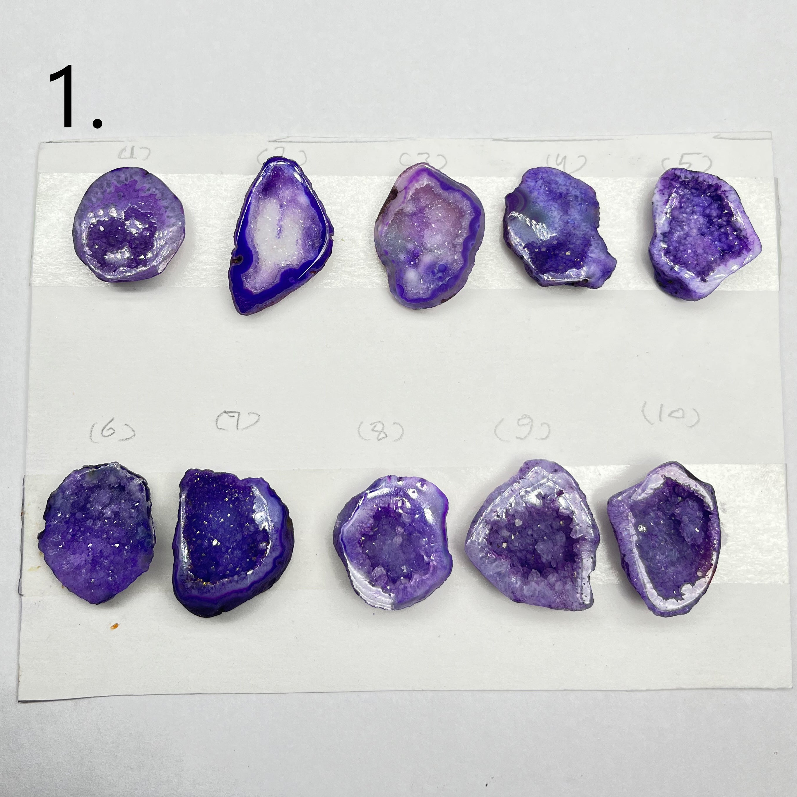 Geode Pendant stone by Selection 25 - 35MM Purple